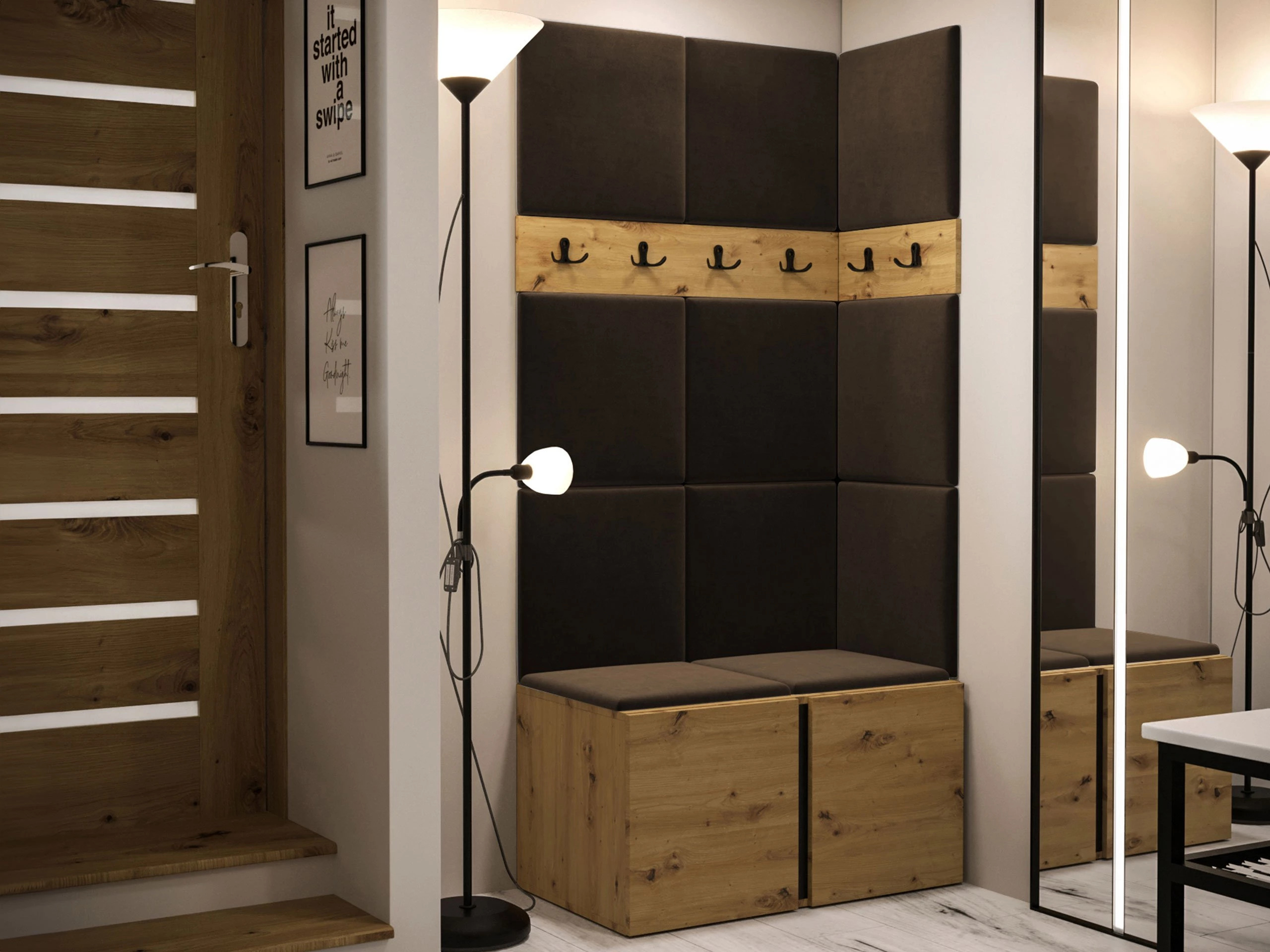 Комплект за антре Pinis I (Artisan дъб)