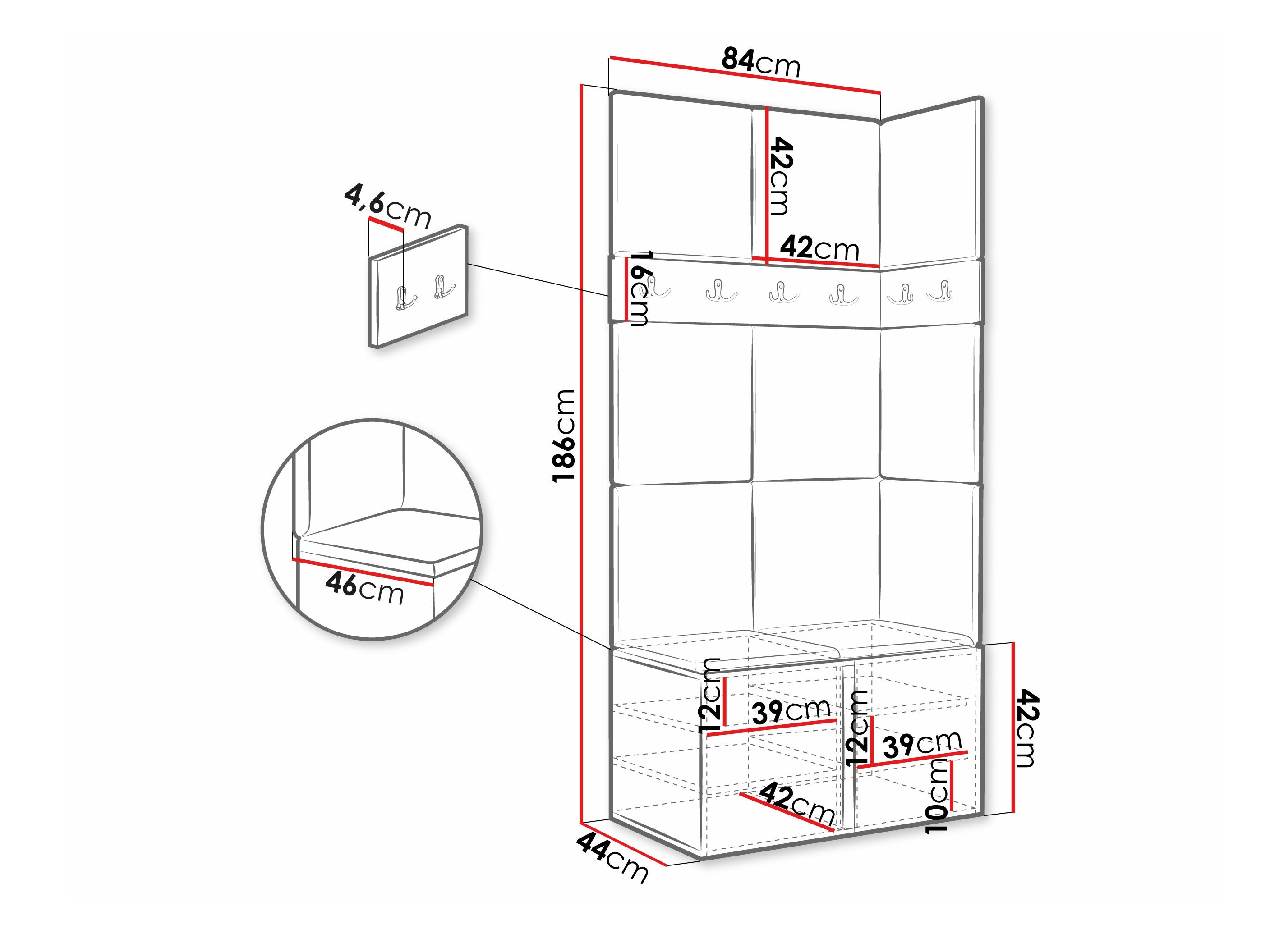 Комплект за антре Pinis I (Бял)