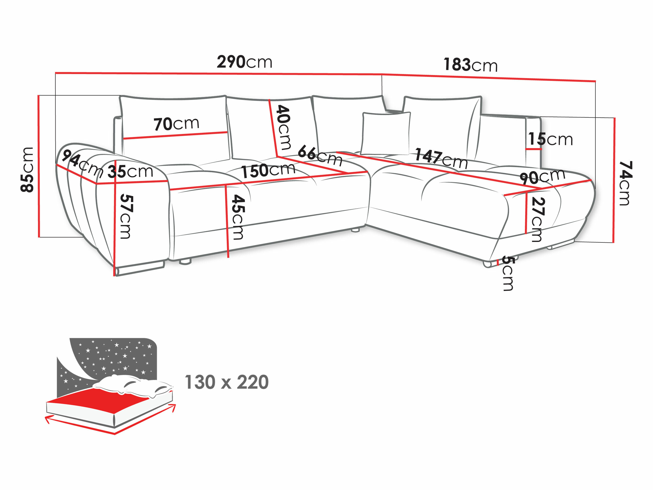 Ъглов диван SB4428