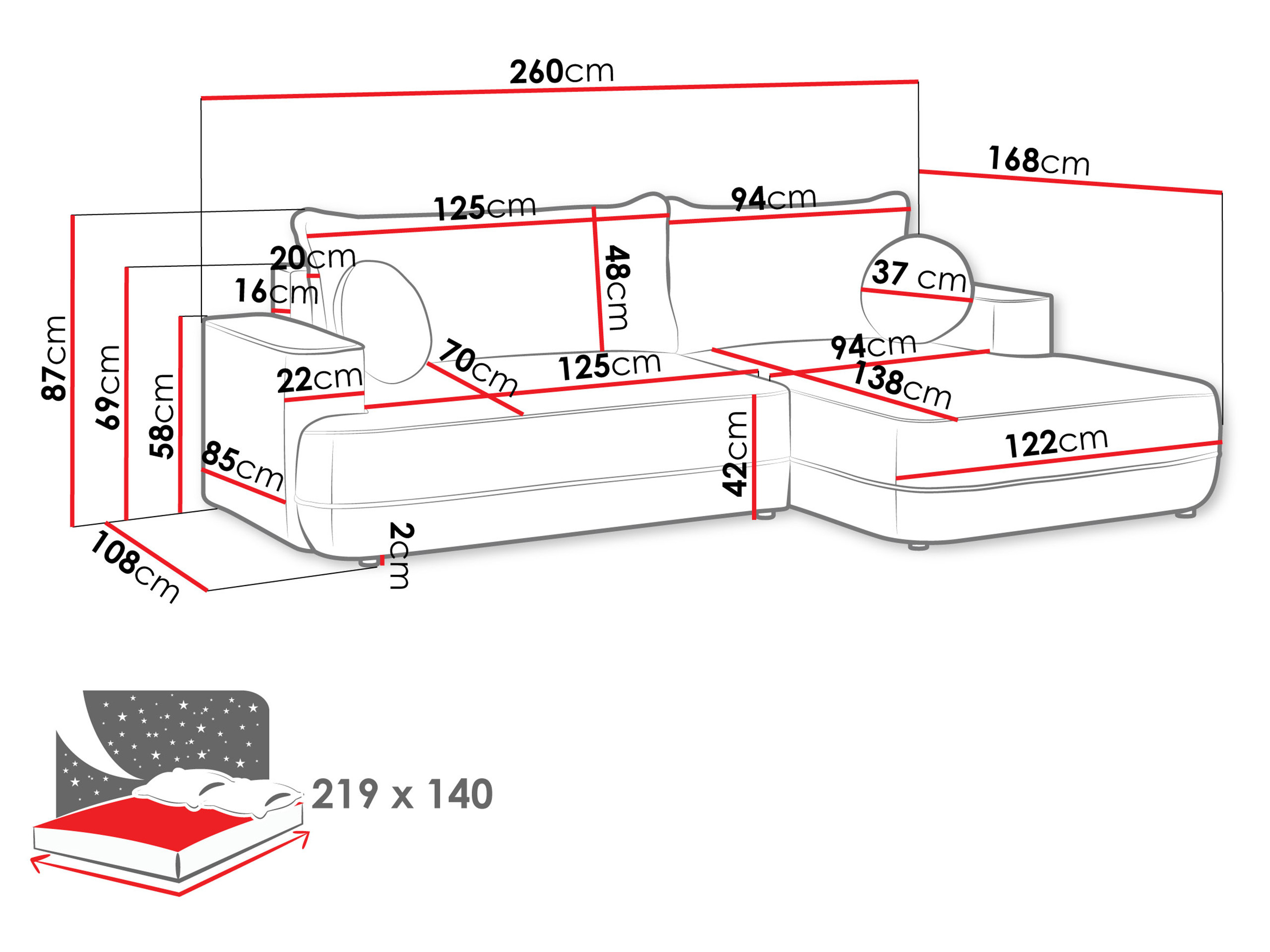 Ъглов диван SB4430