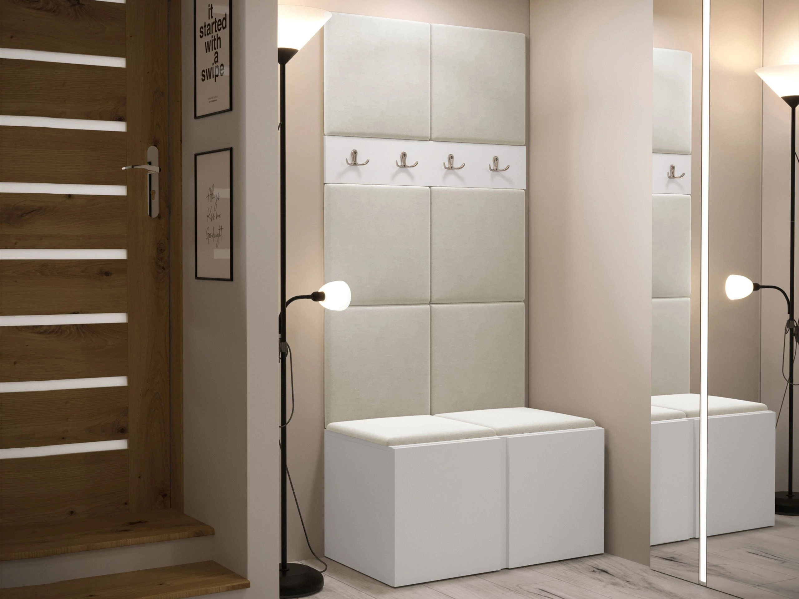 Комплект за антре Hartford 267 (Бял)