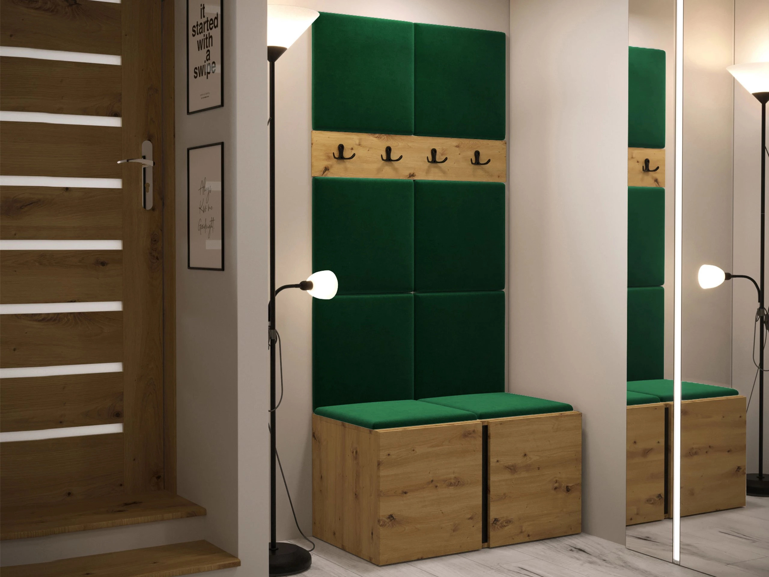 Комплект за антре Pinis IV (Artisan дъб)