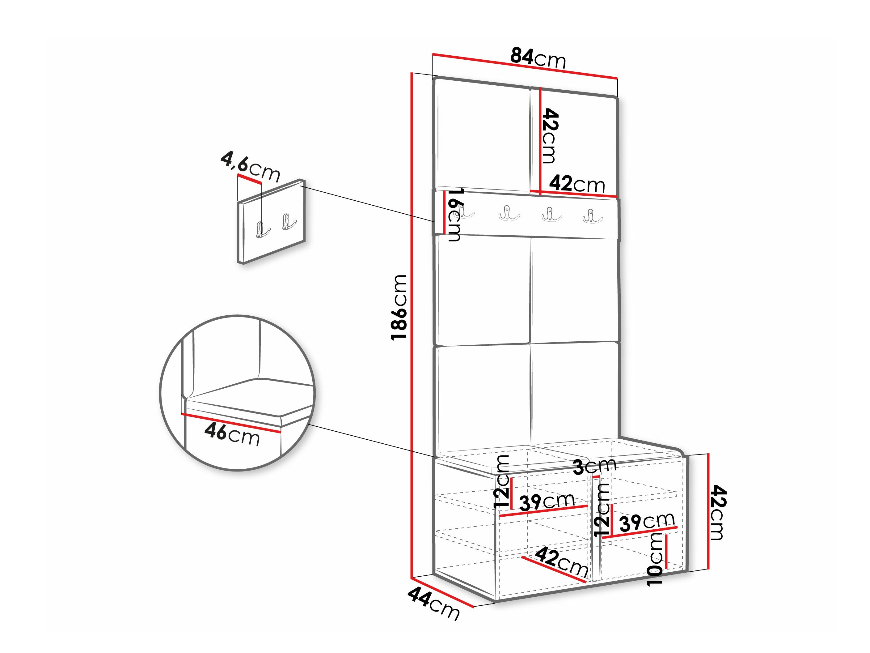Комплект за антре Pinis IV (Бял)