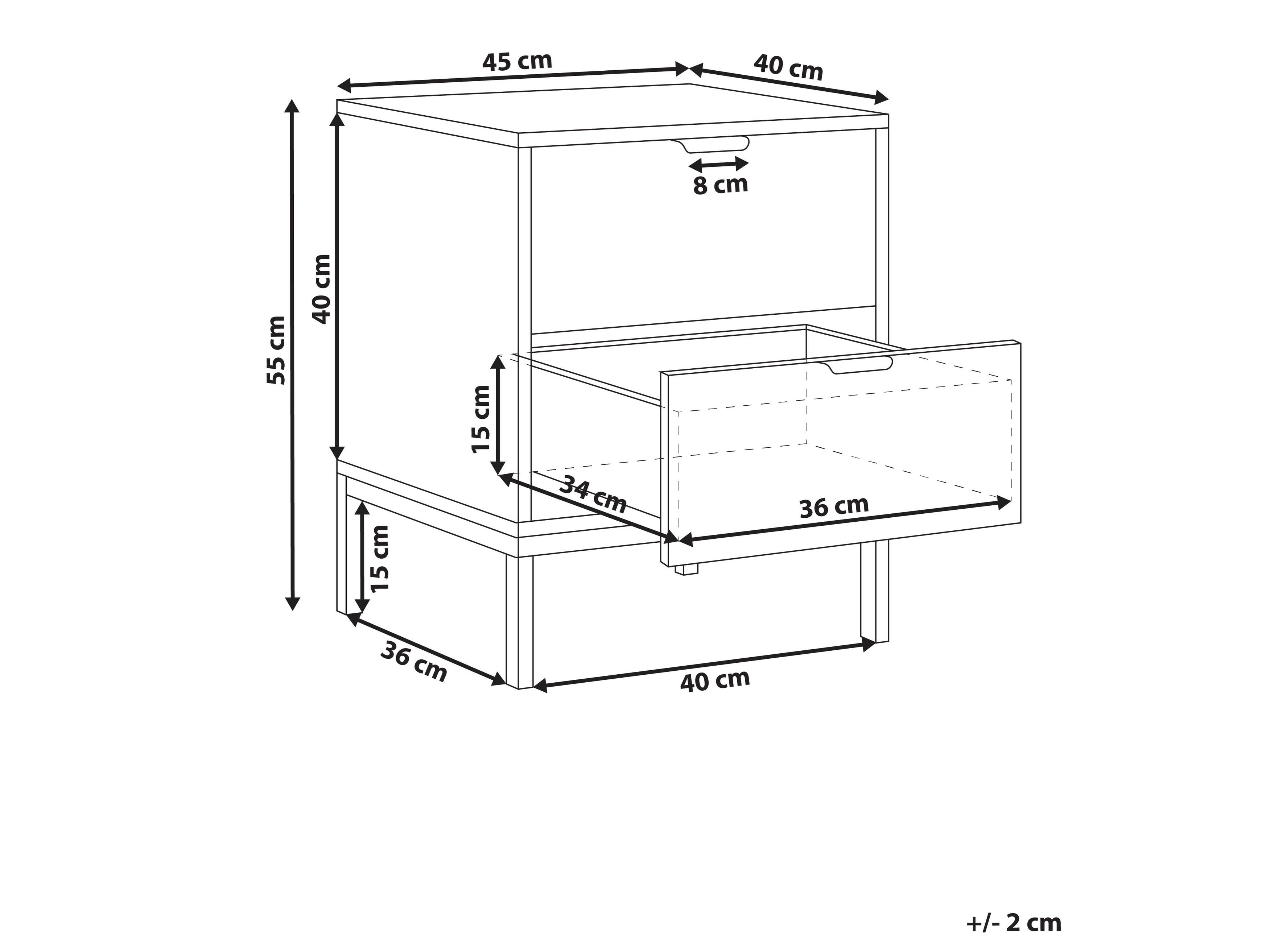 Нощно шкафче Livodeu 100
