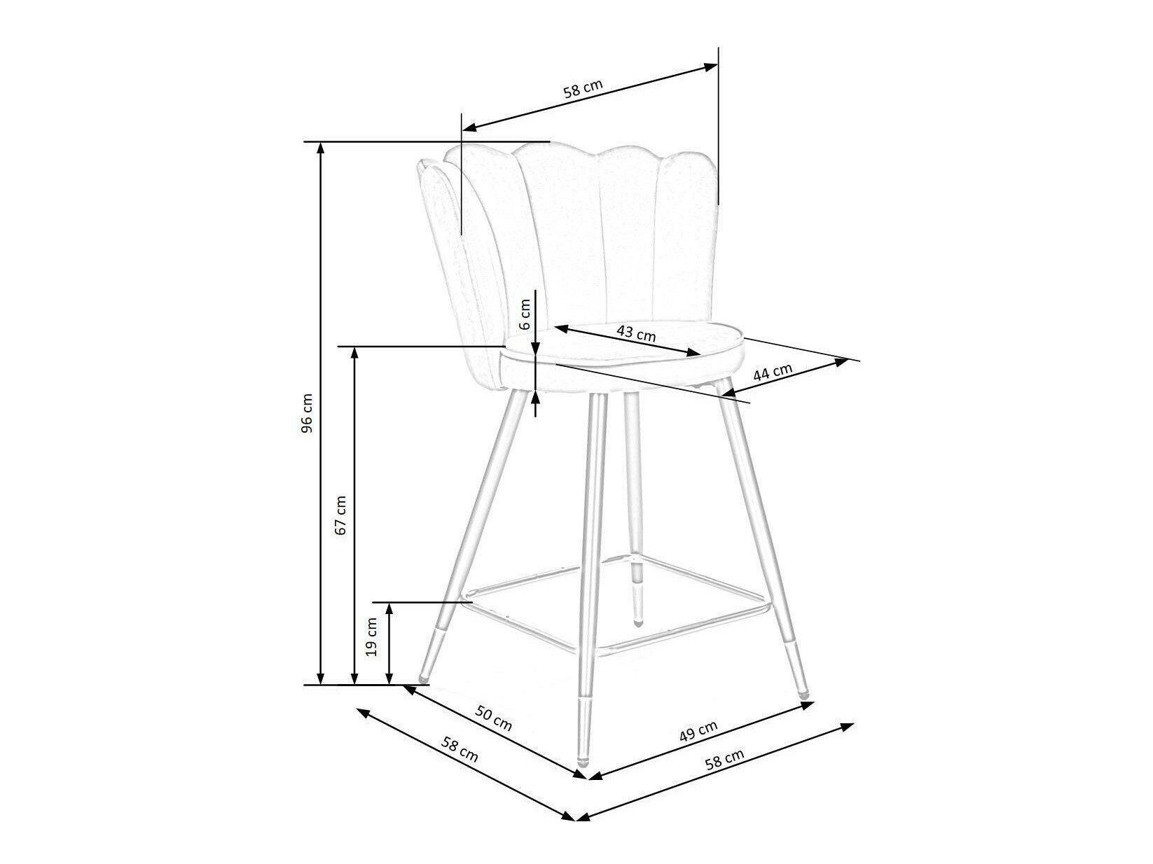 Бар стол SB4474