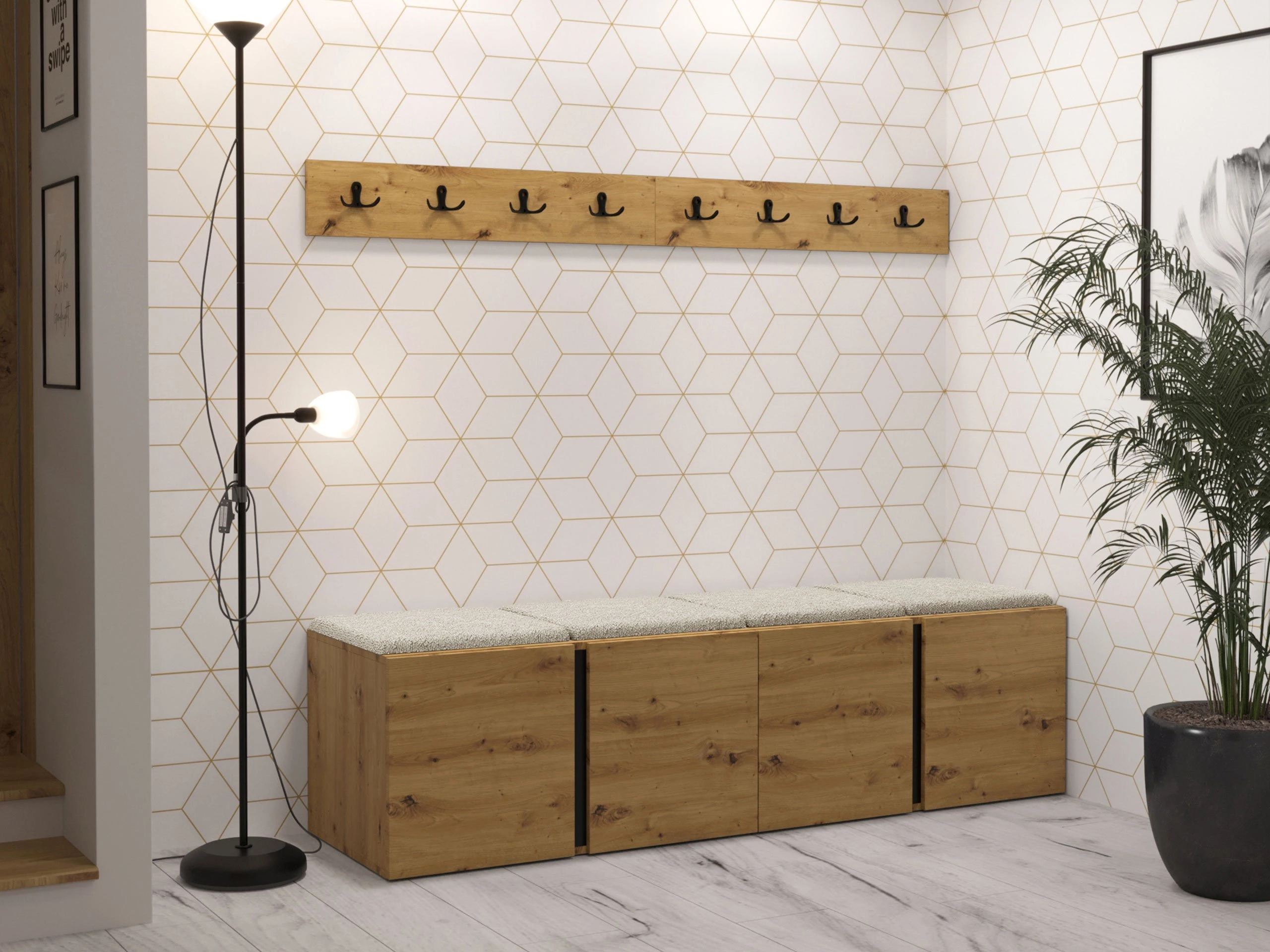 Комплект за антре Hartford 276 (Artisan дъб)