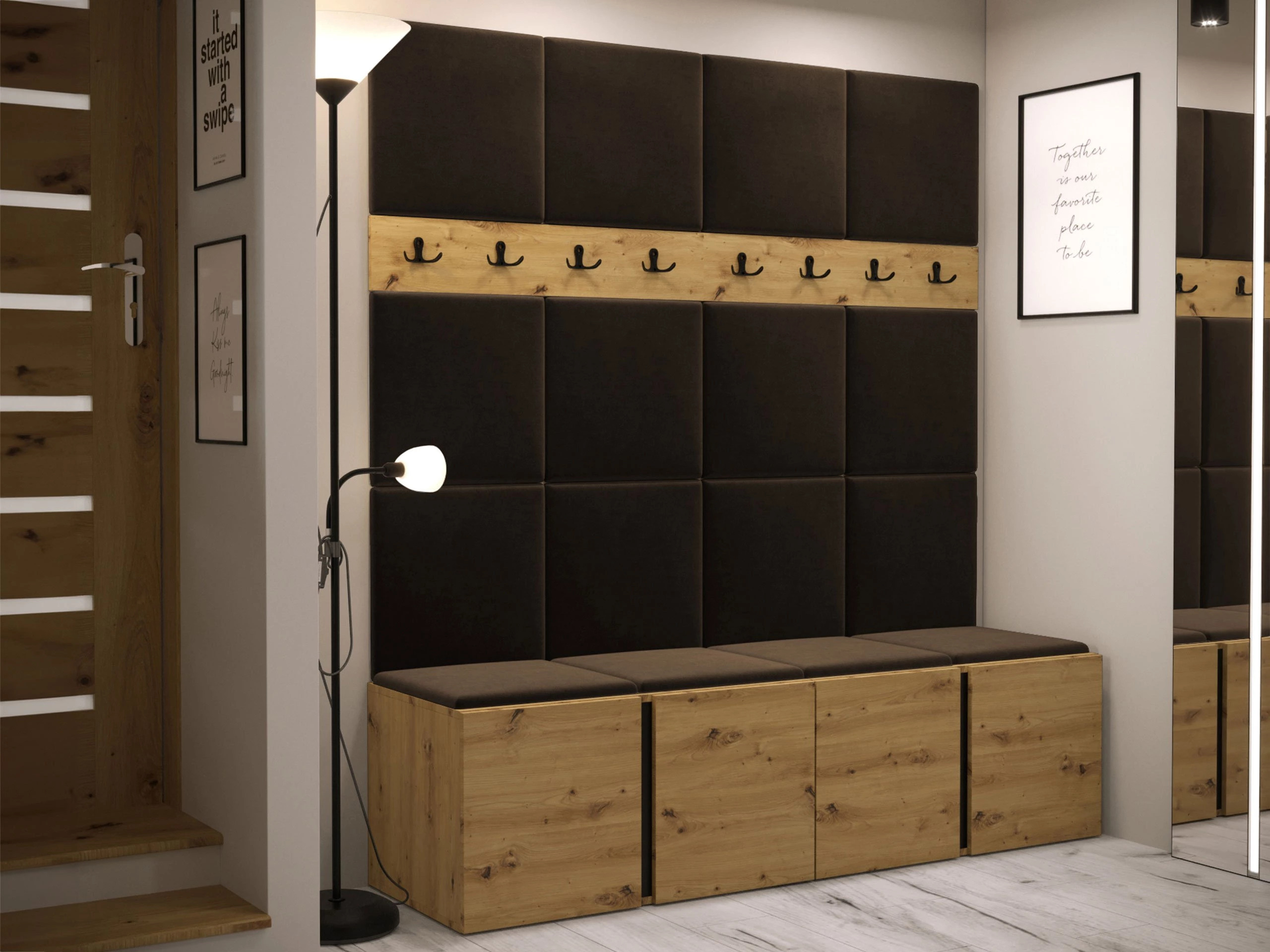 Комплект за антре Pinis V (Artisan дъб)