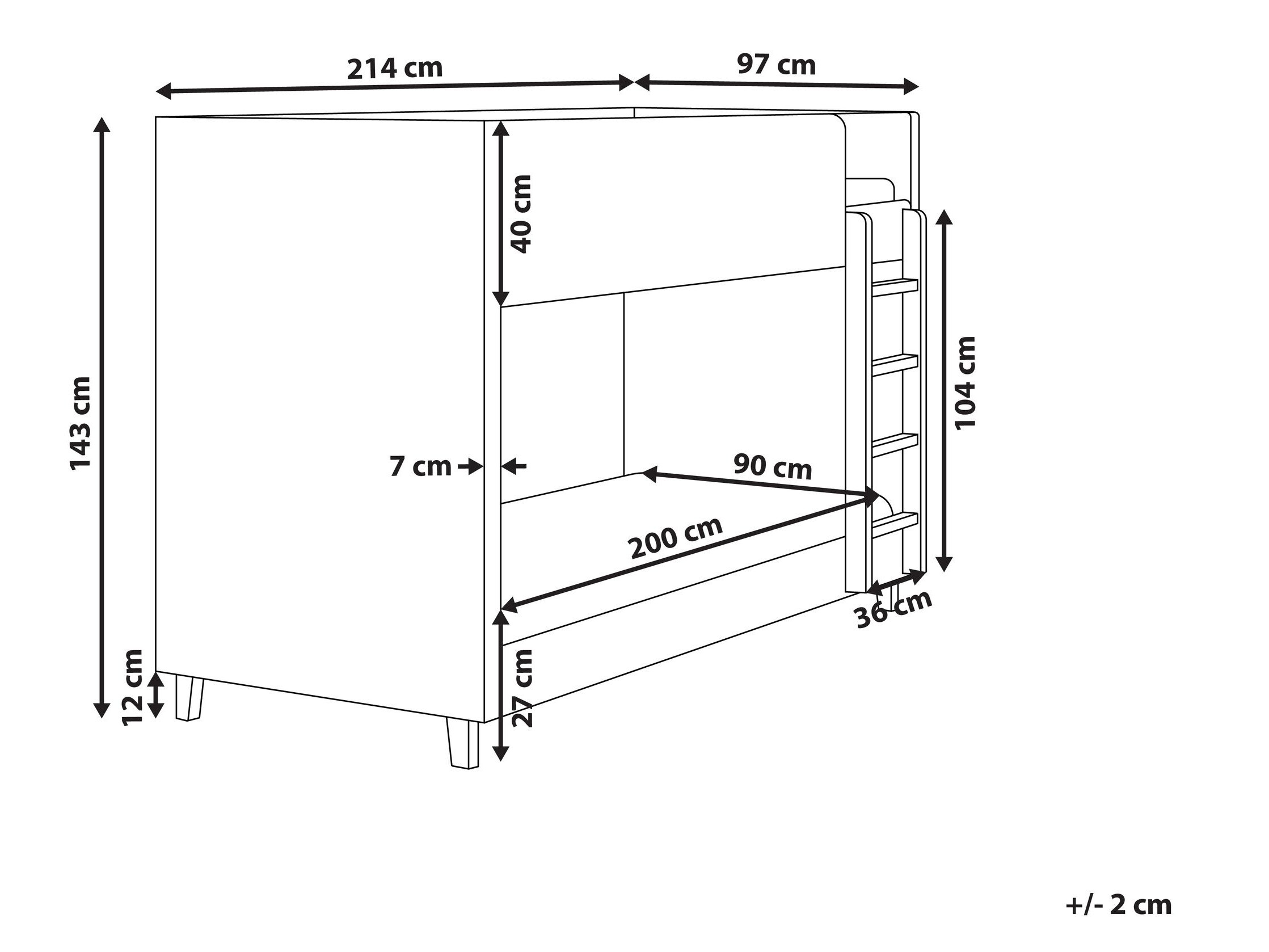 Двуетажно легло Berwyn 3211 (Светло бежово)