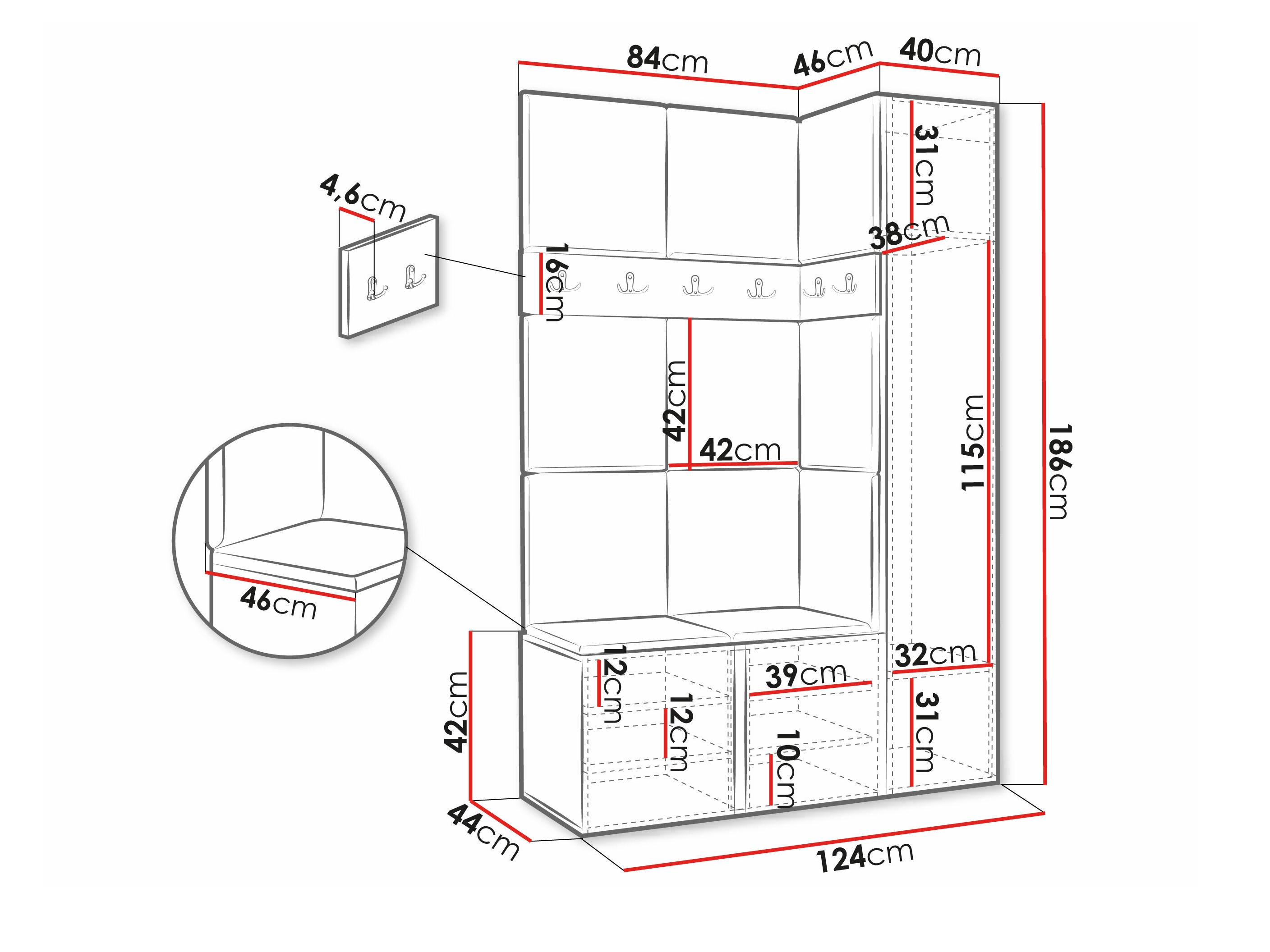 Комплект за антре Pinis IX (Бял)
