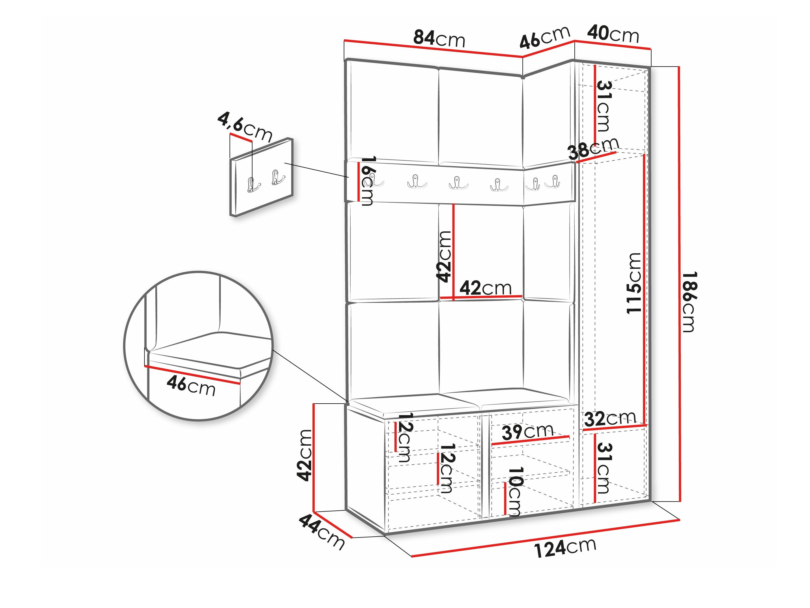 Комплект за антре Pinis IX (Графит)