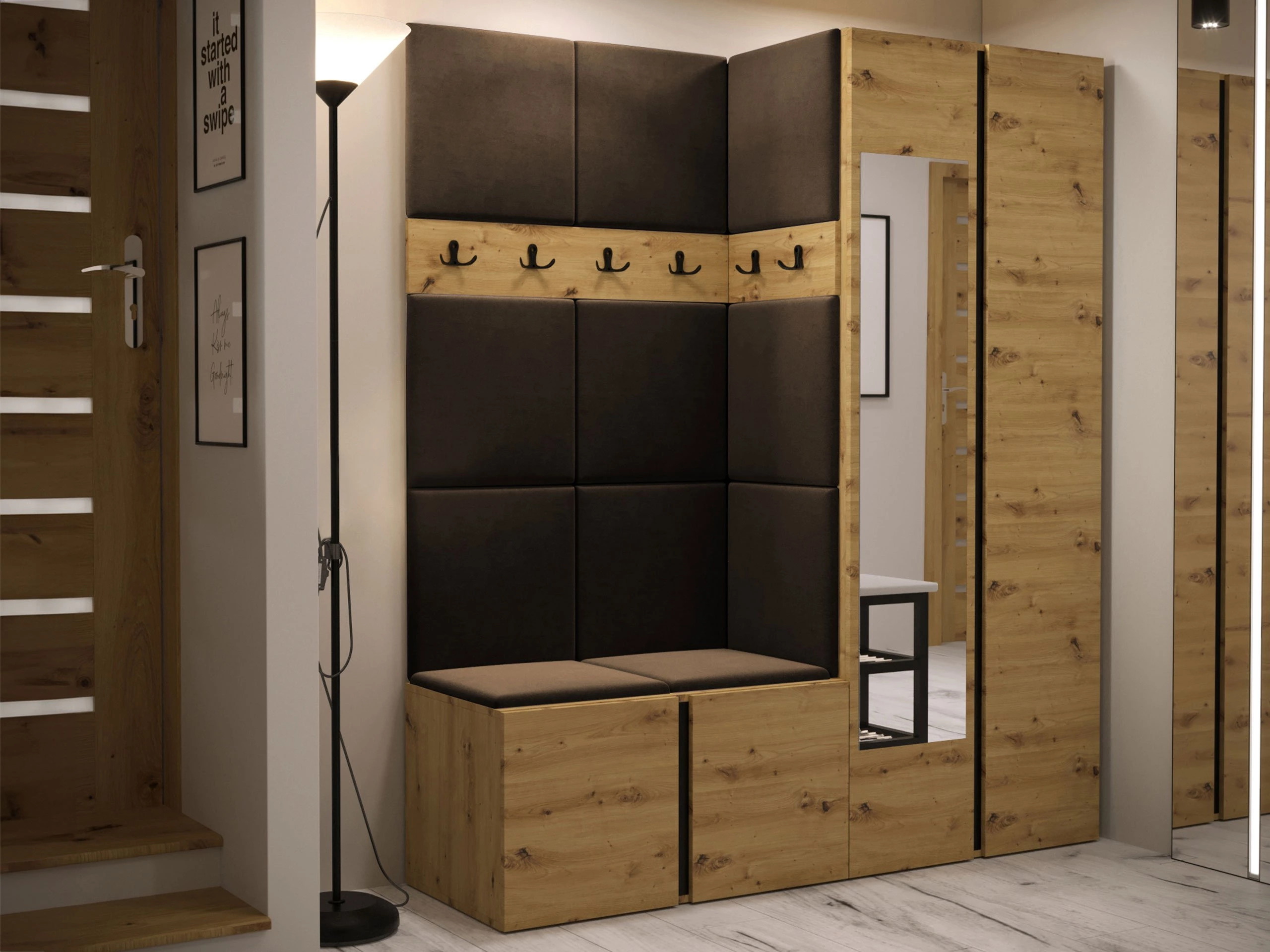 Комплект за антре Pinis X (Artisan дъб)