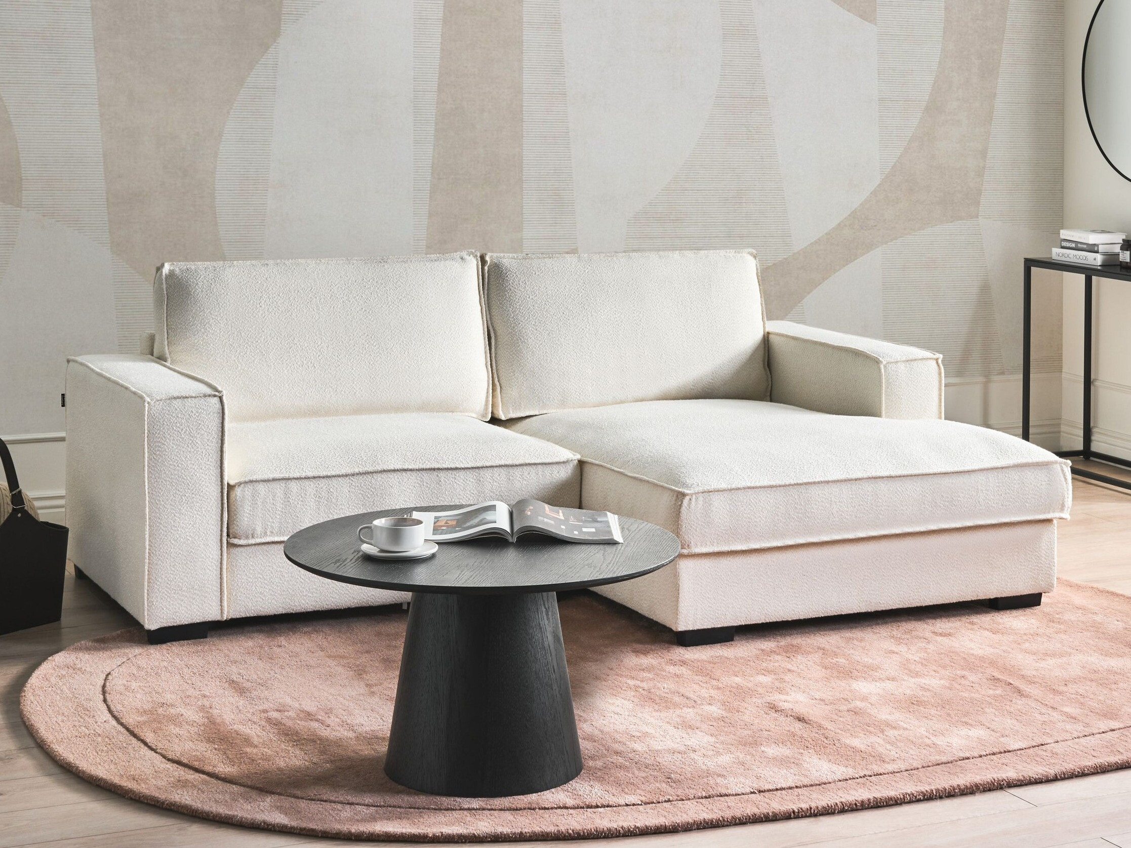 Ъглов диван Berwyn 3217 (Светло бежово)