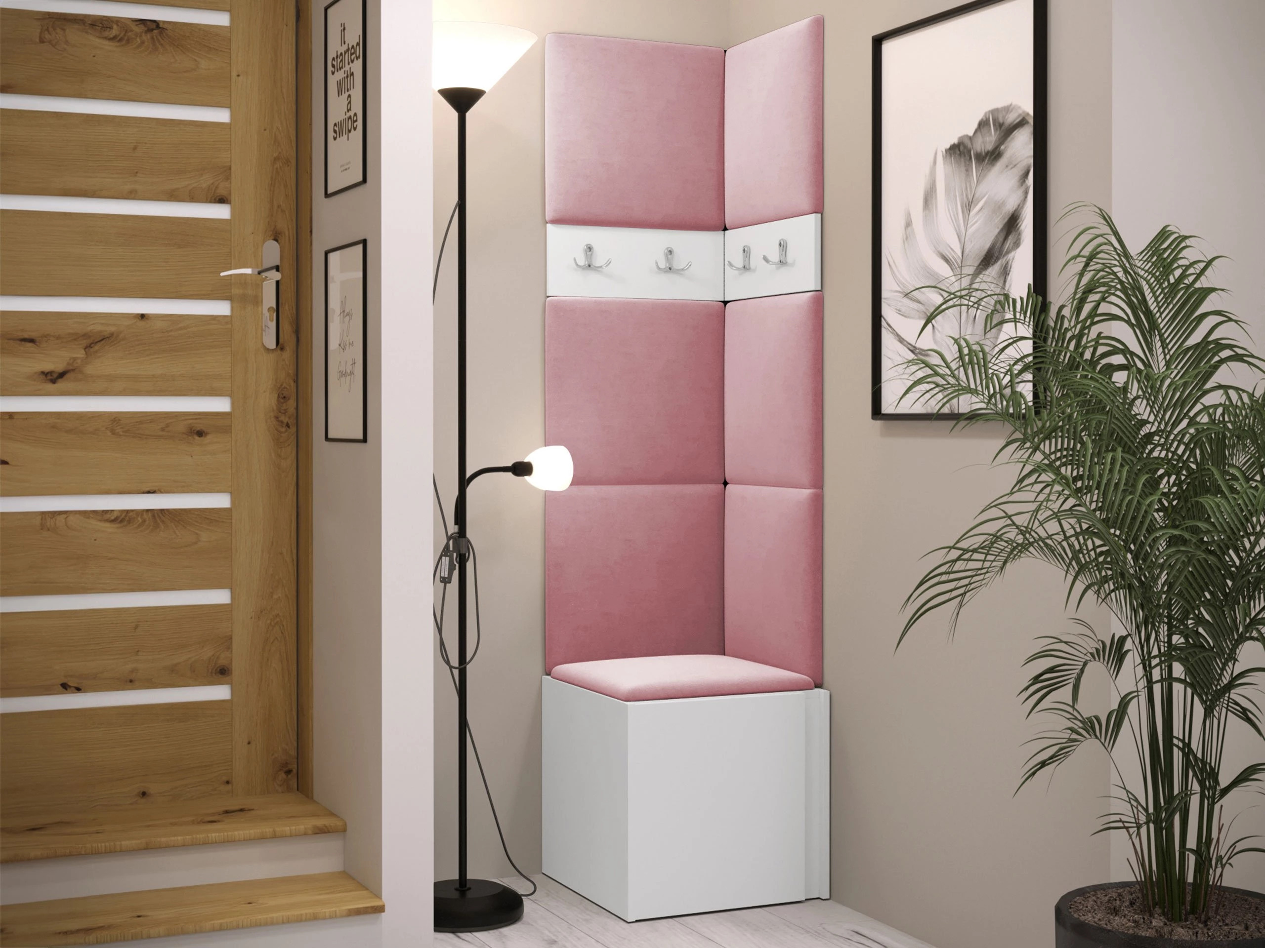 Комплект за антре Hartford 347 (Бял)