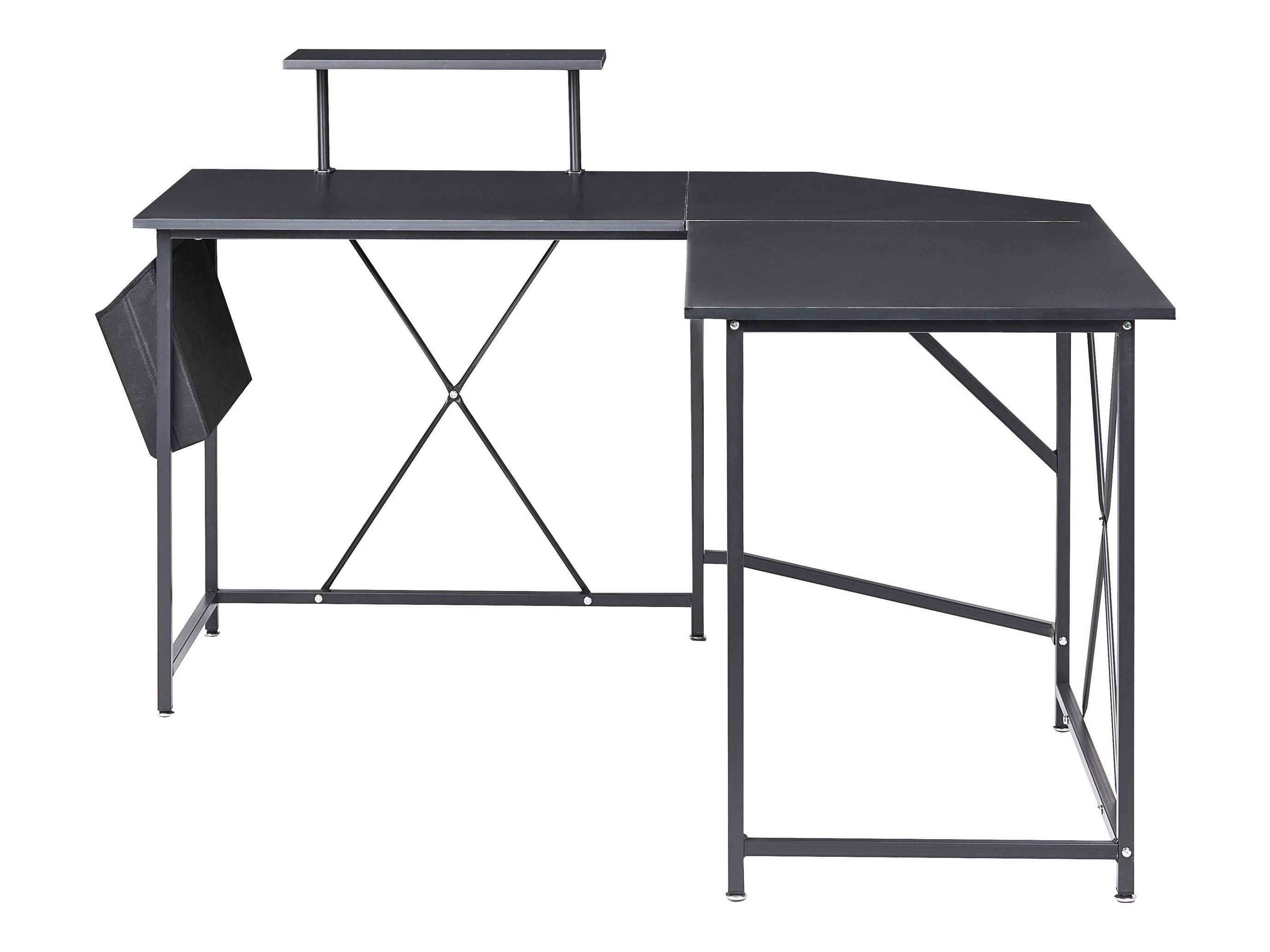 Ъглово офис бюро Berwyn 3218 (Черен)