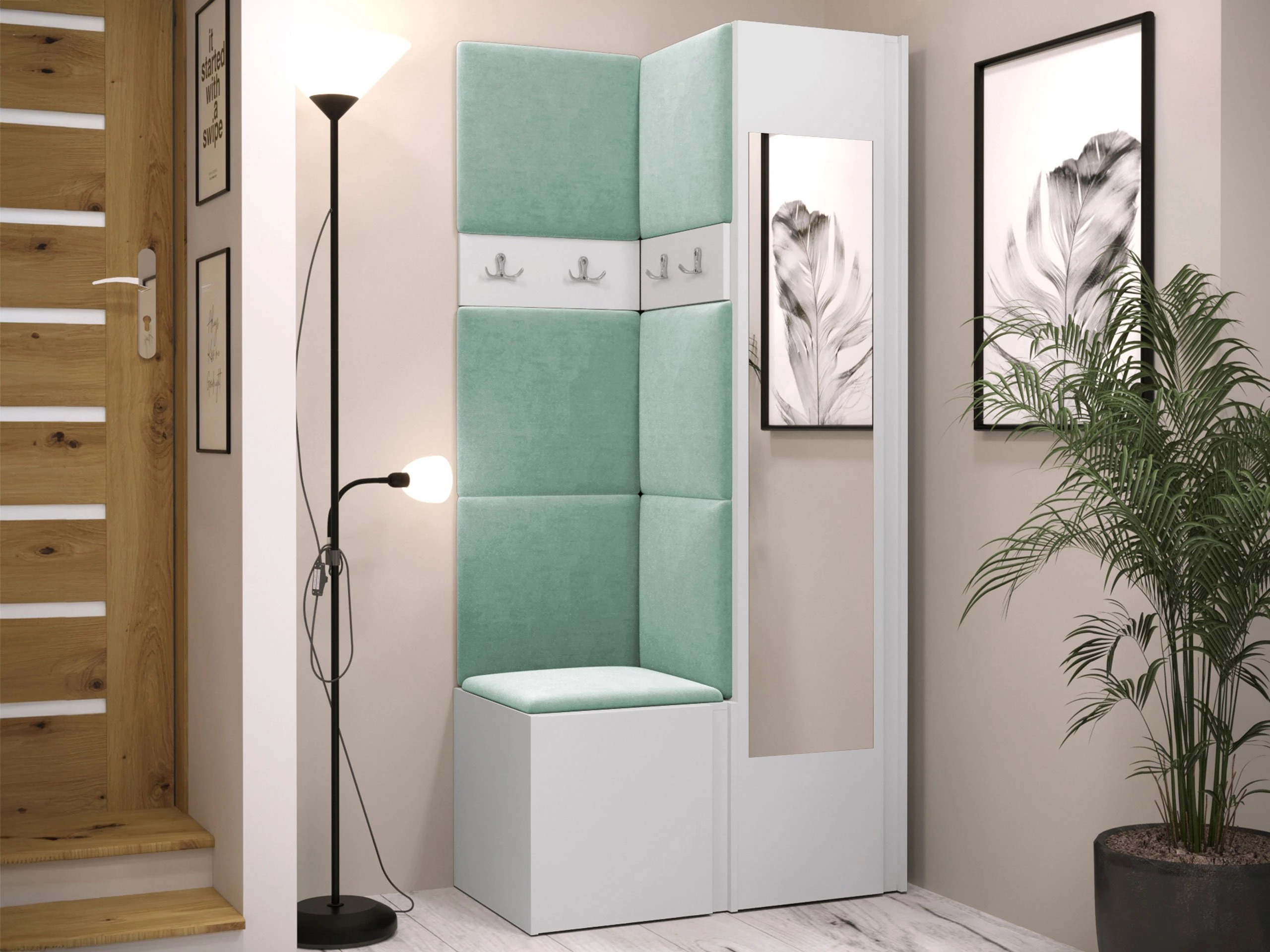 Комплект за антре Hartford 354 (Бял)