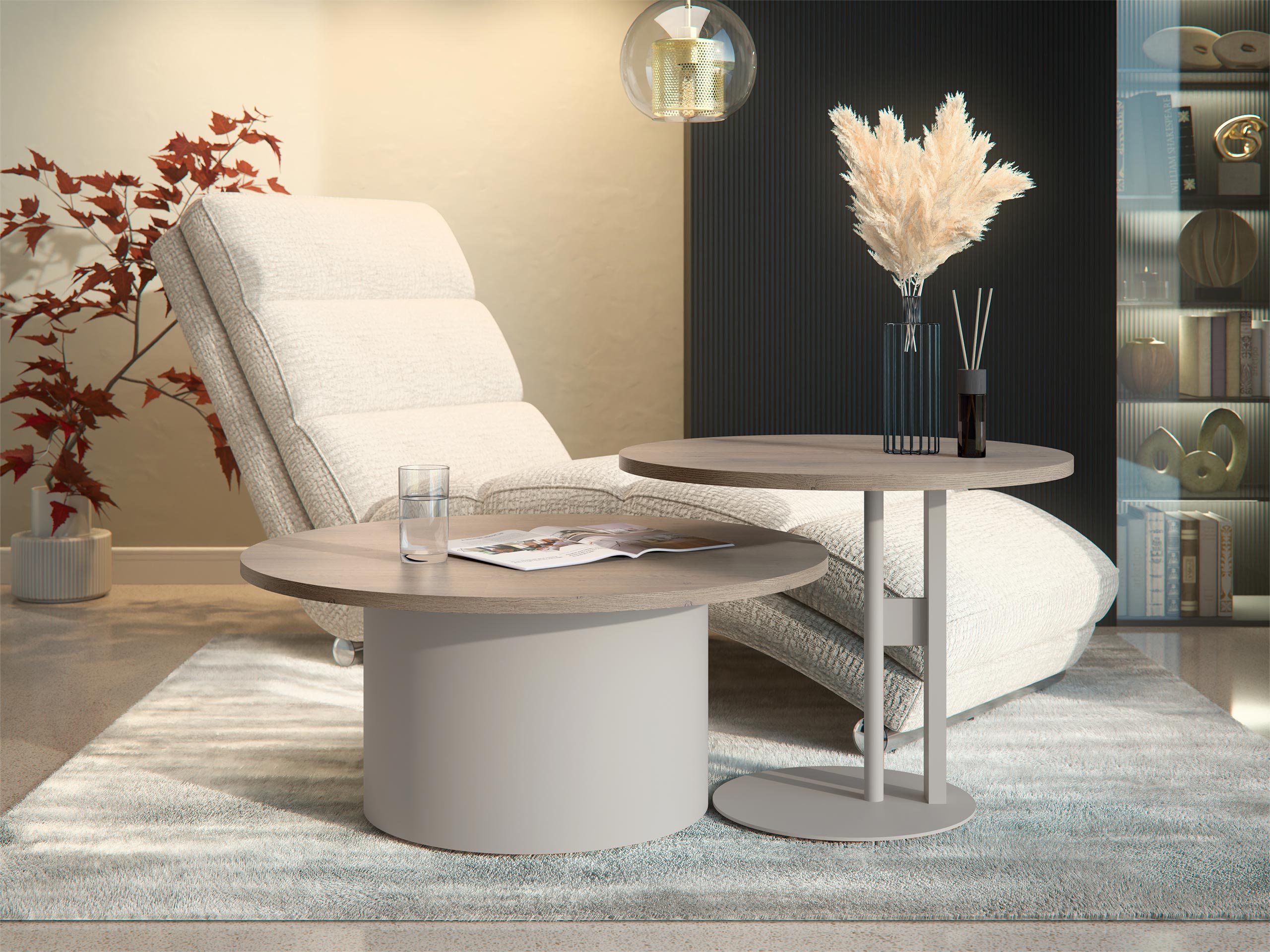 Комплект масички за кафе Oswego 160 (Дъб)