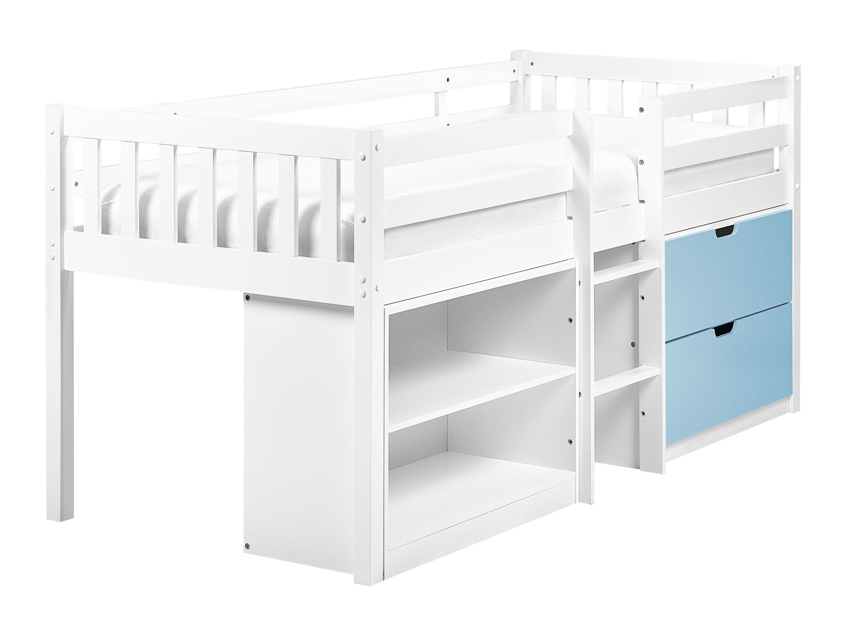 Високо легло Berwyn 2199 (Бял + Син)