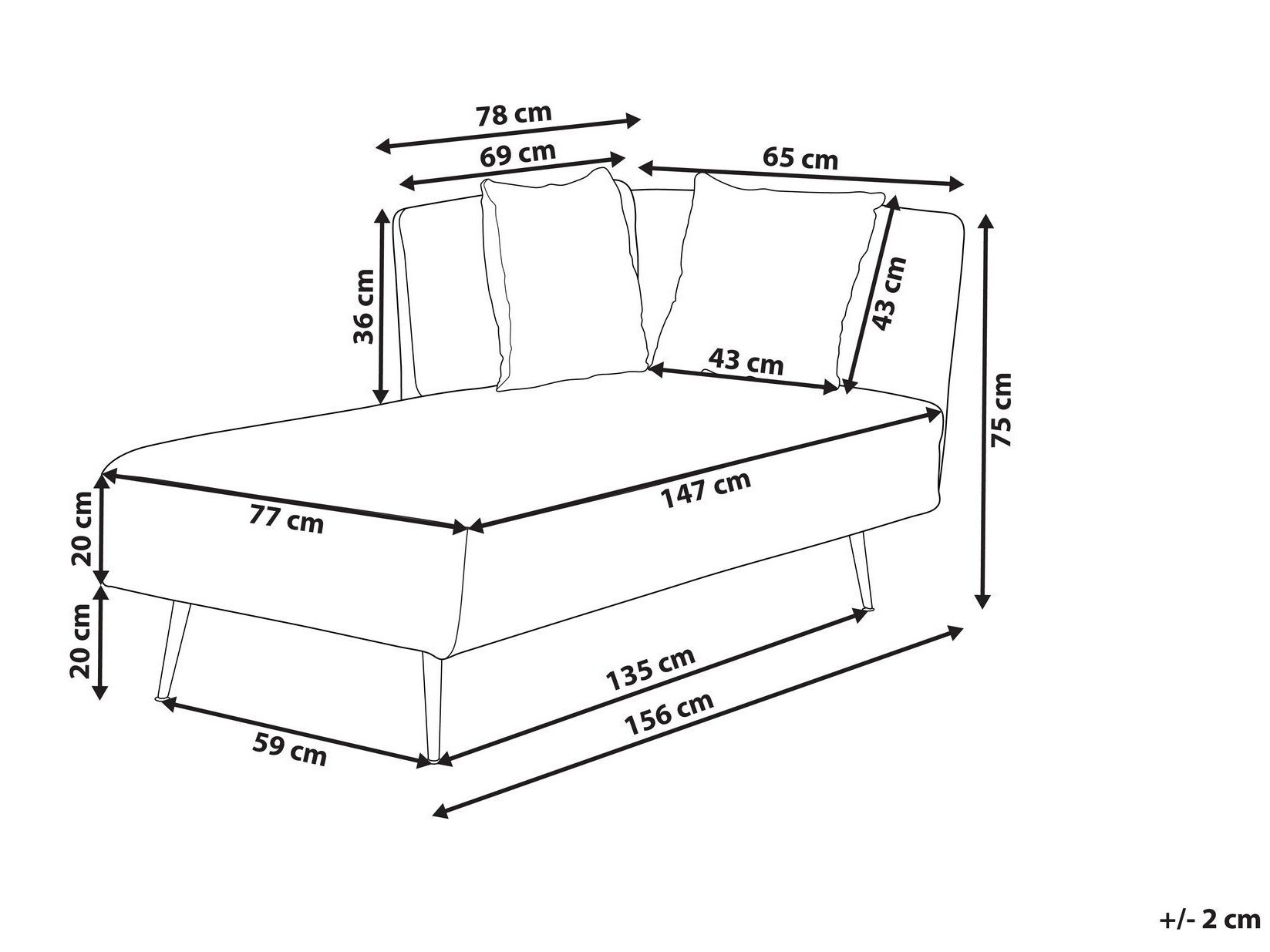 Кушетка Berwyn 1062 (Червен)