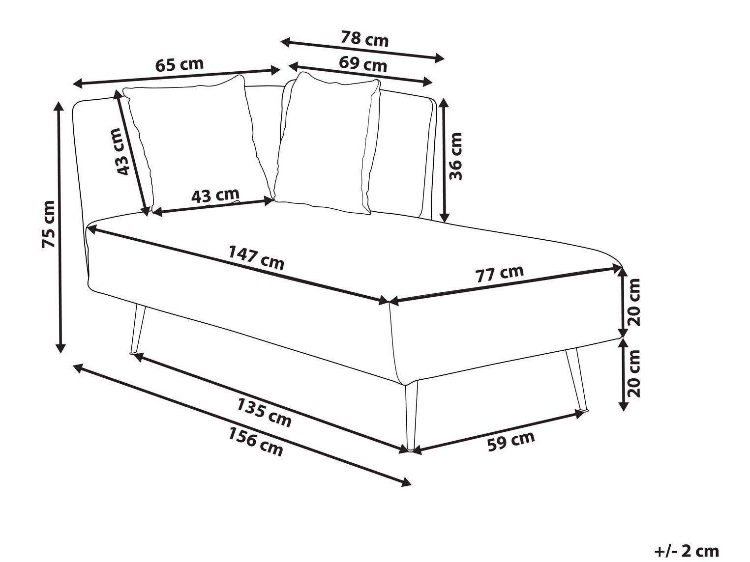 Кушетка Berwyn 1062 (Червен)