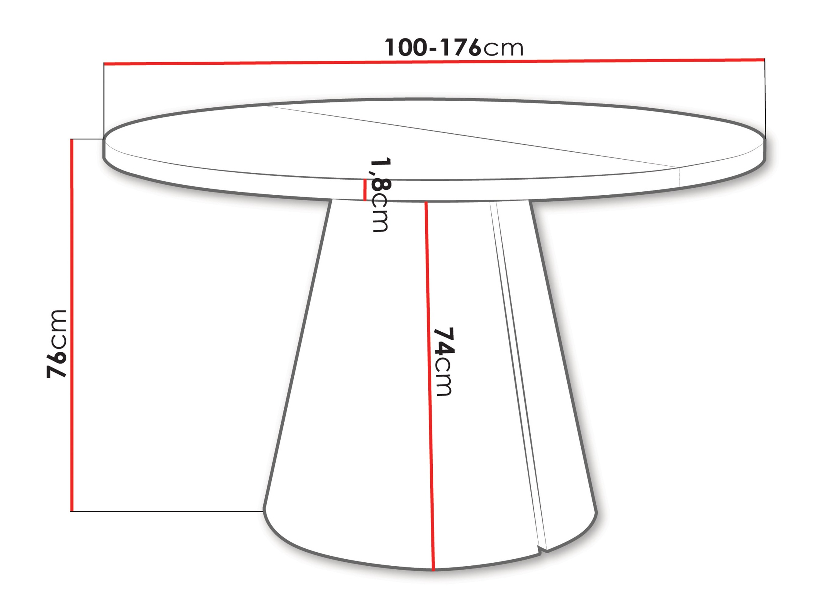Маса Oswego 166 (Дъб)