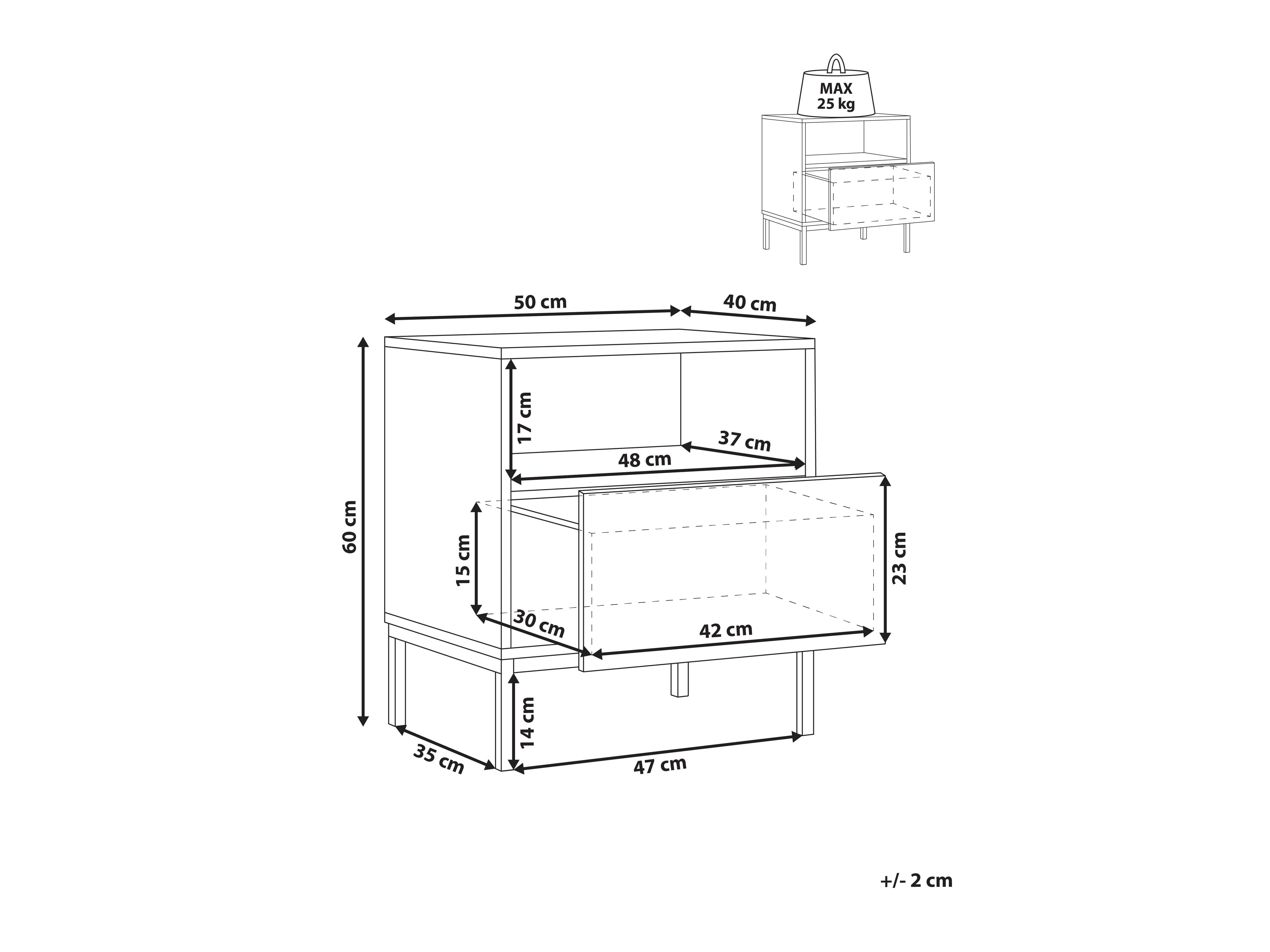 Нощно шкафче SB4518