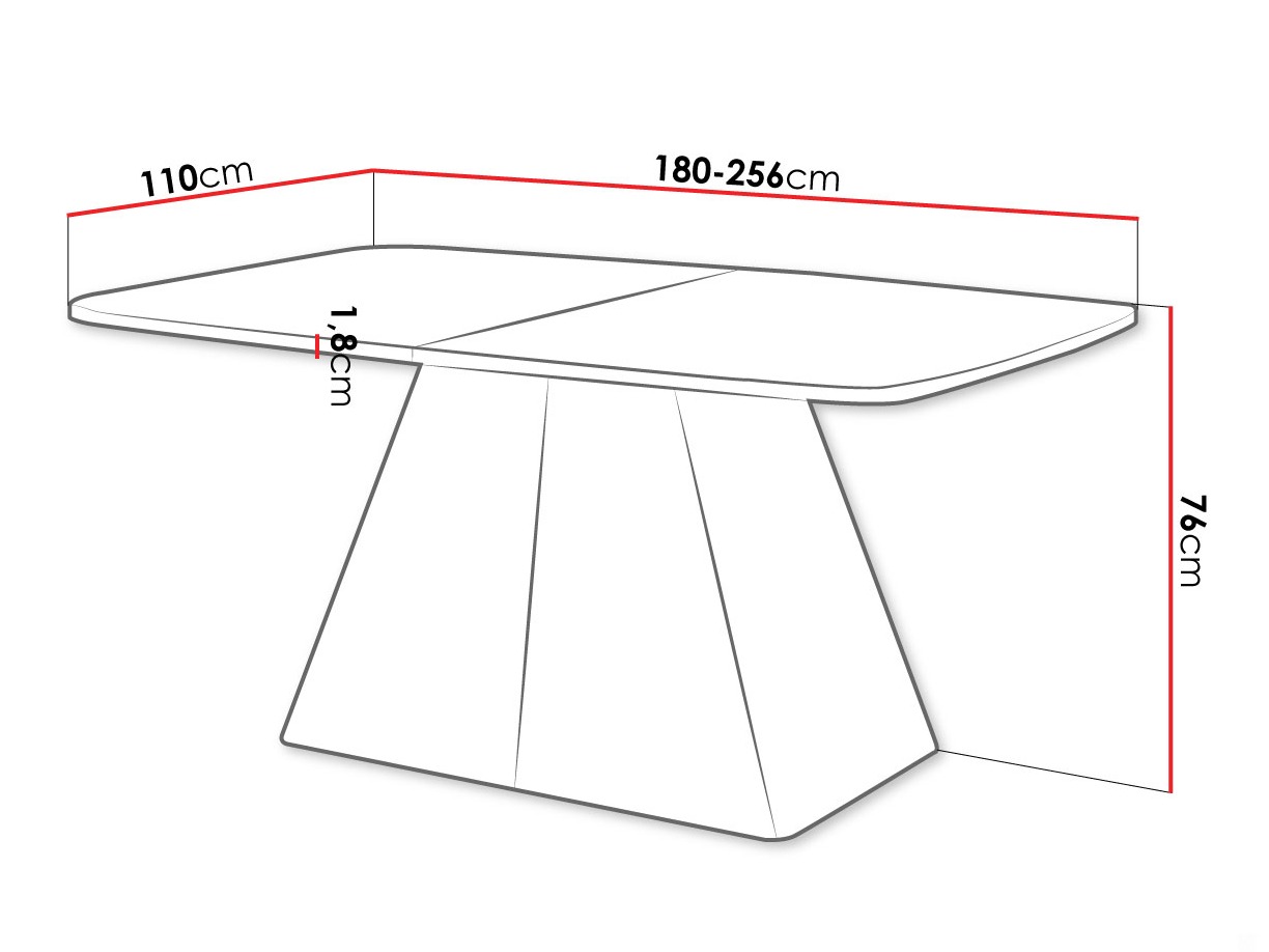 Маса Oswego 170 (Бял)