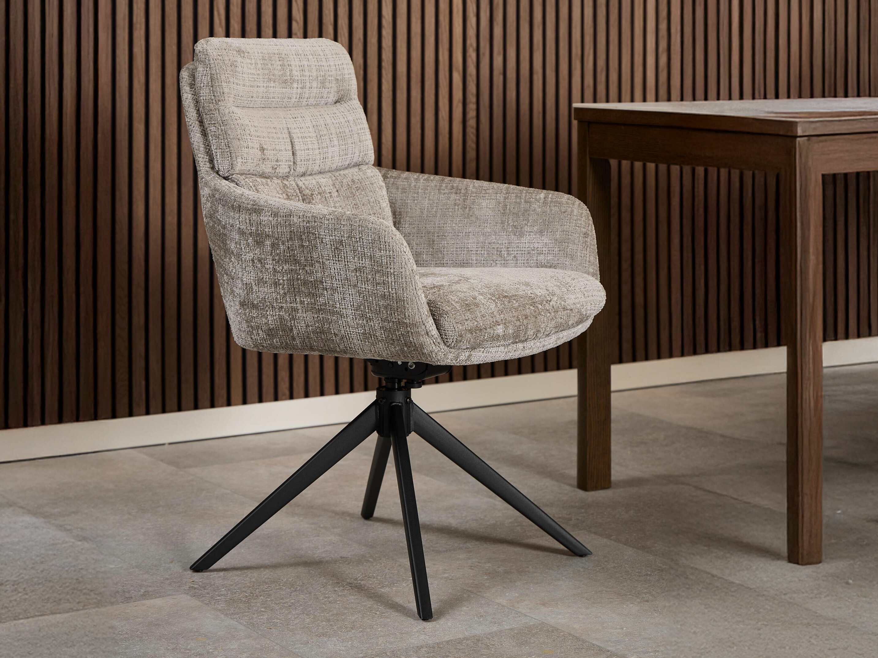 Стол Norsica 1034 (Черен + Сив)