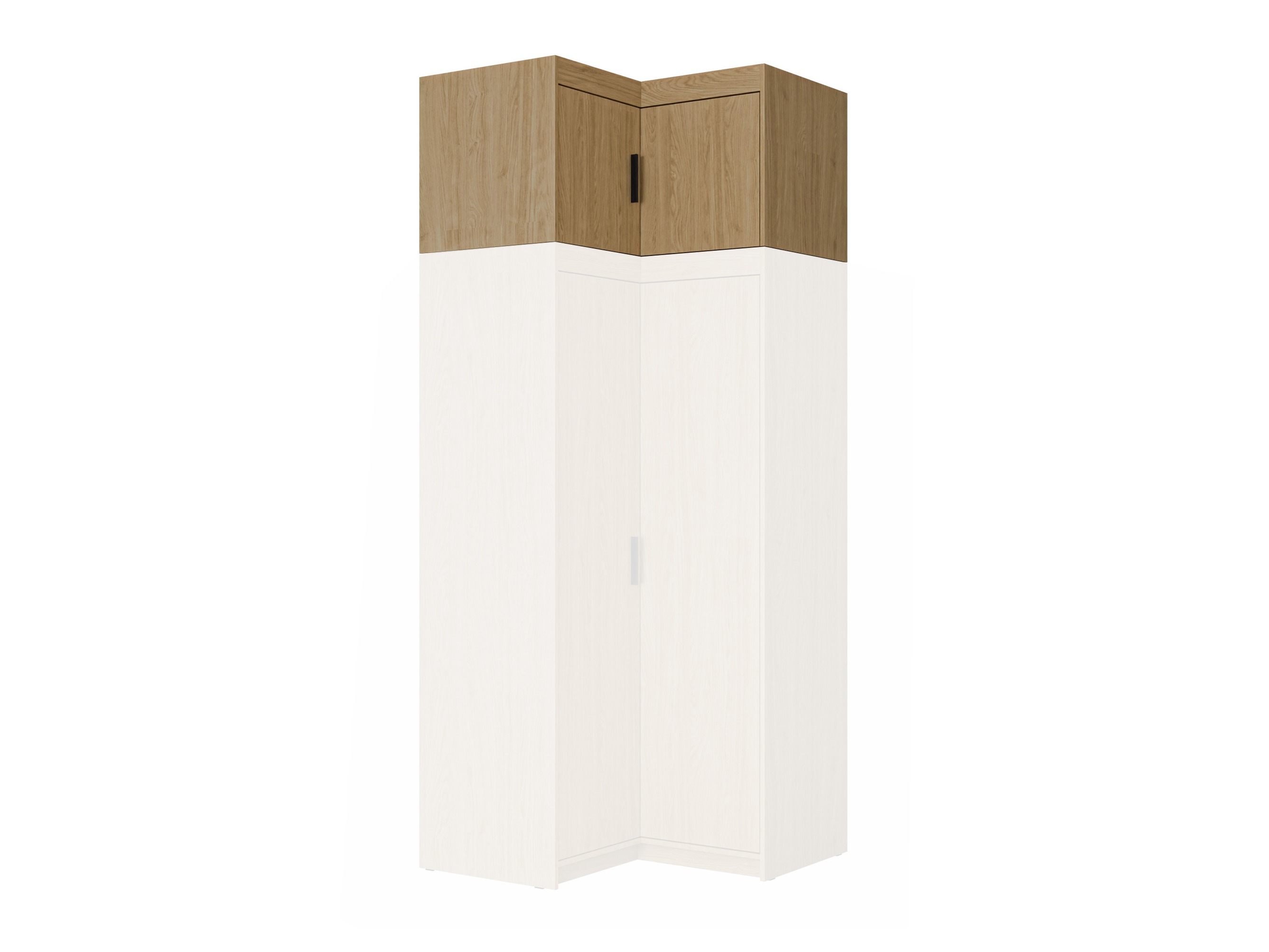 Ъглов шкаф Novduni 118 (Дъб)