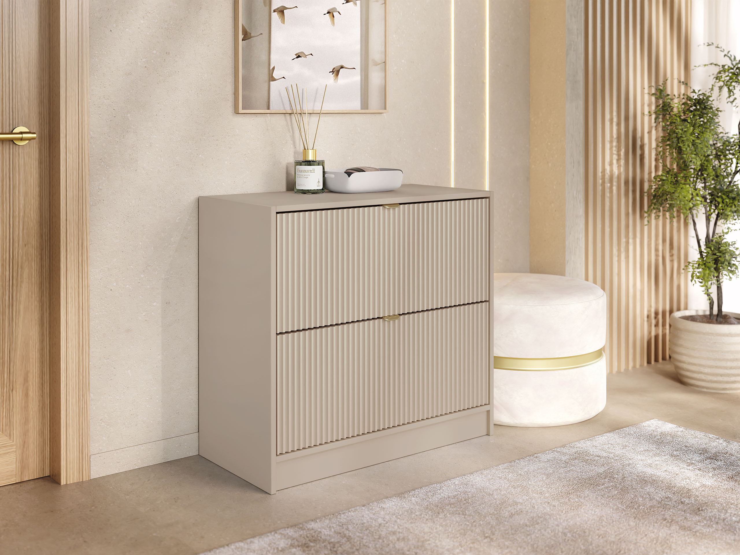 Шкаф за обувки Comfivo Velal II (Бежов)