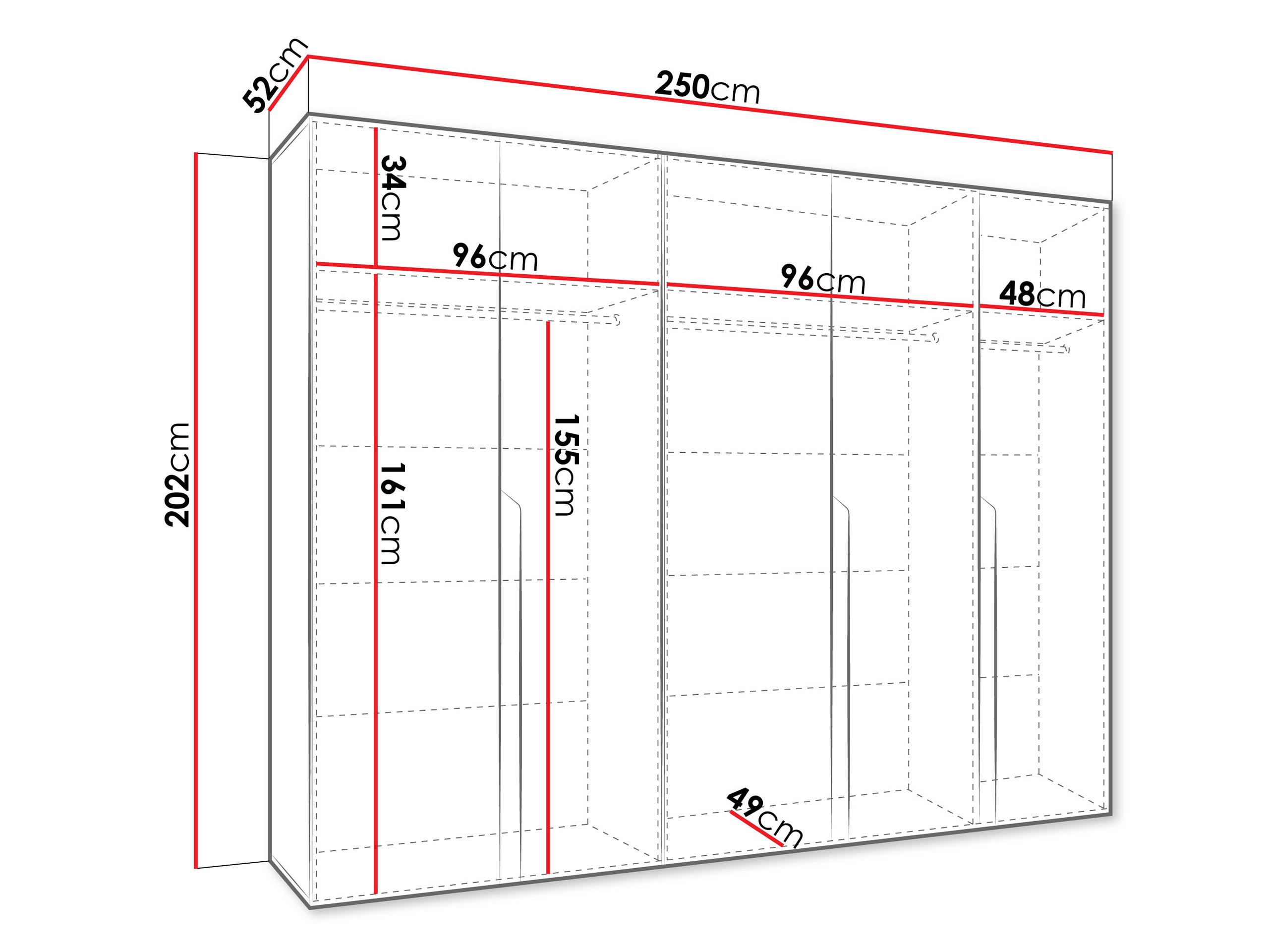 Гардероб Hartford 582 (Бял)