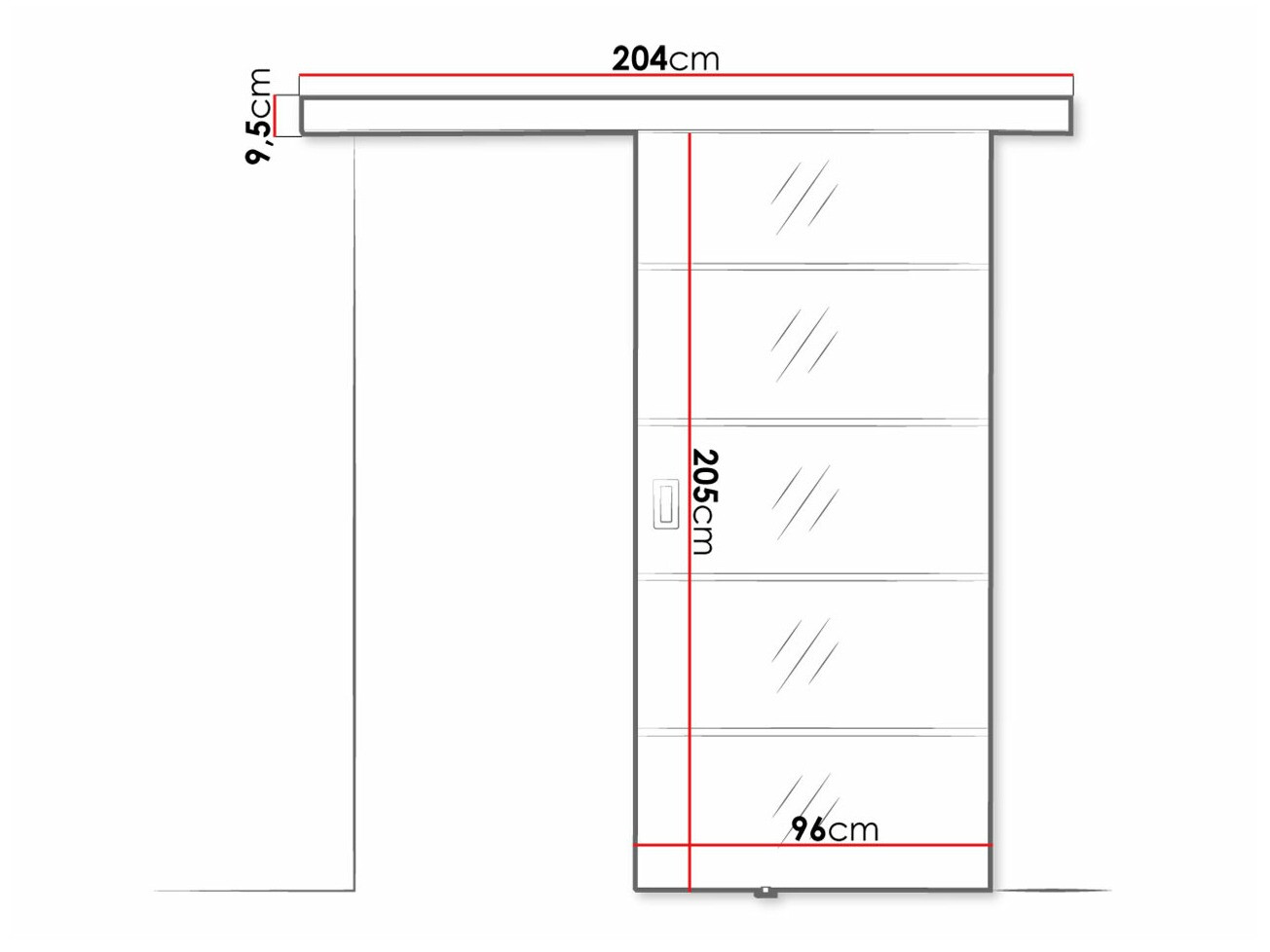 Плъзгаща се врата SB4651 с нарушена опаковка