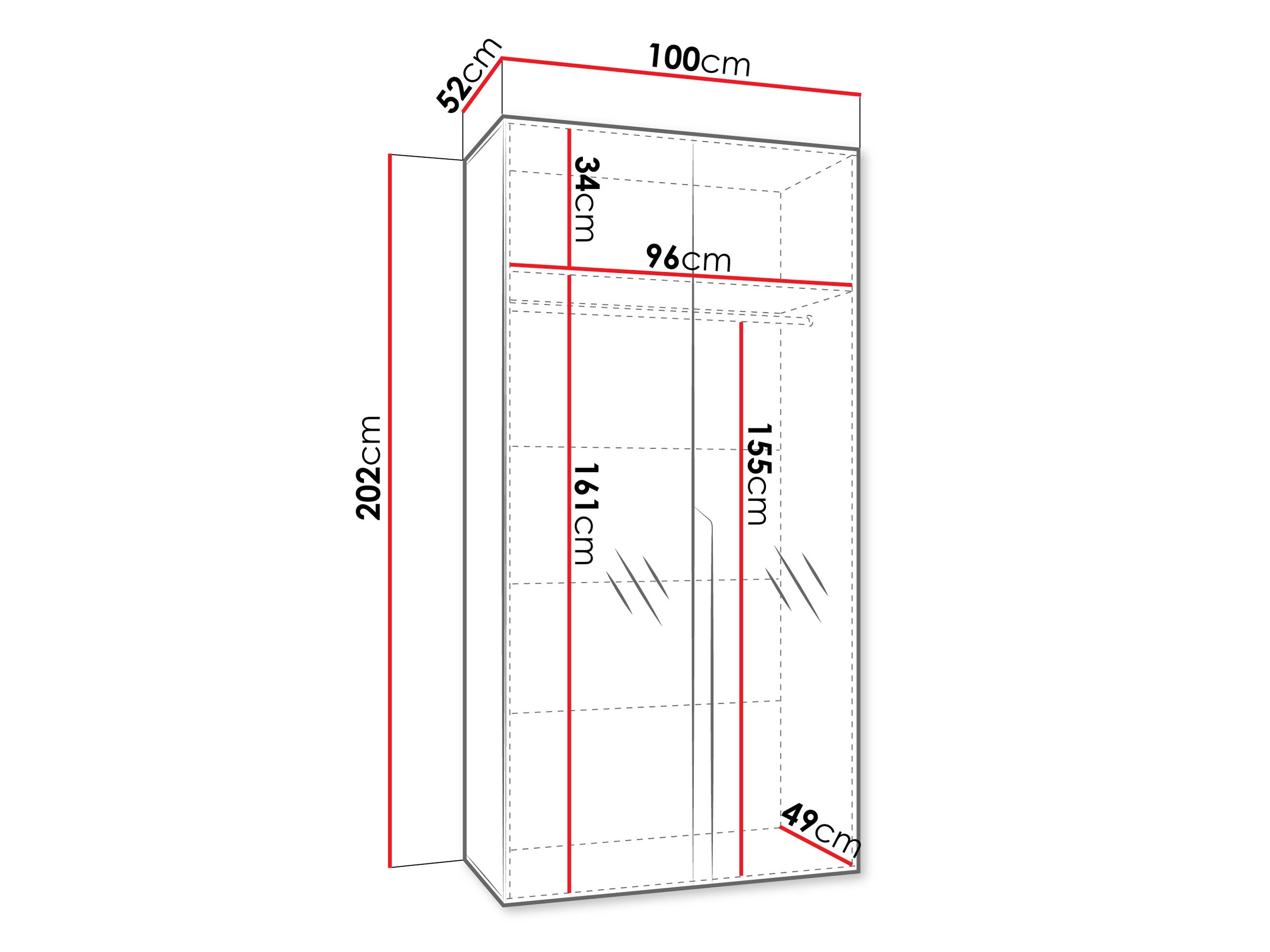 Гардероб Hartford 589 (Бял)