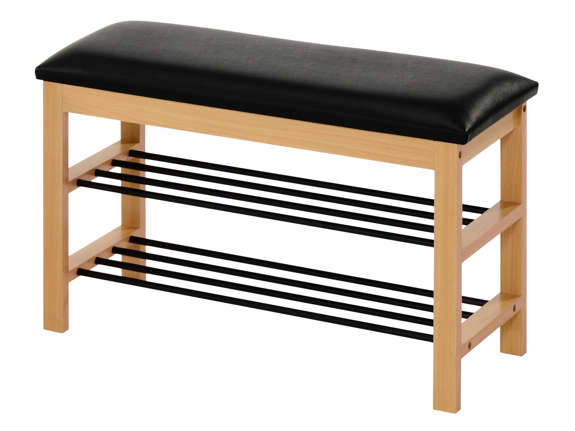 Етажерка за обувки Houston 967 (Масивно дърво + Черен)