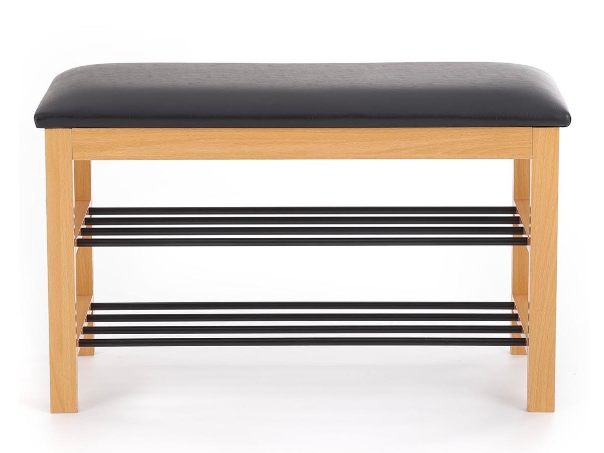 Етажерка за обувки Houston 967 (Масивно дърво + Черен)