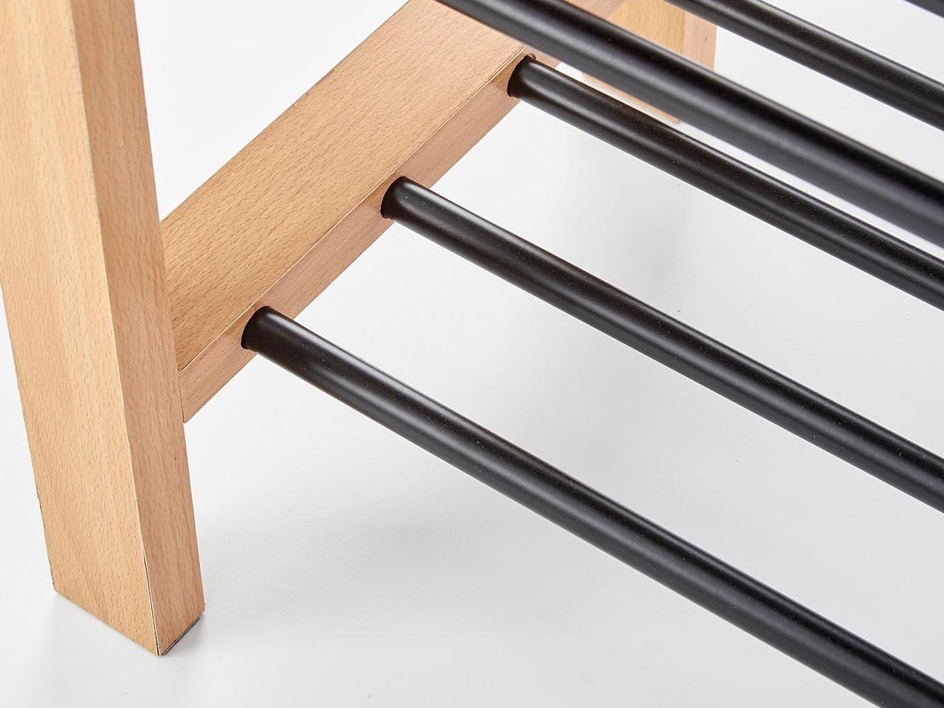 Етажерка за обувки Houston 967 (Масивно дърво + Черен)