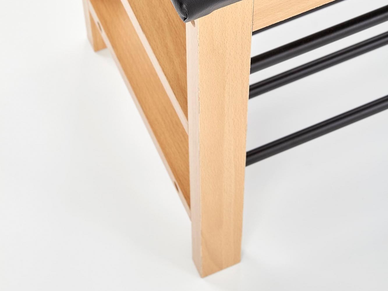 Етажерка за обувки Houston 967 (Масивно дърво + Черен)