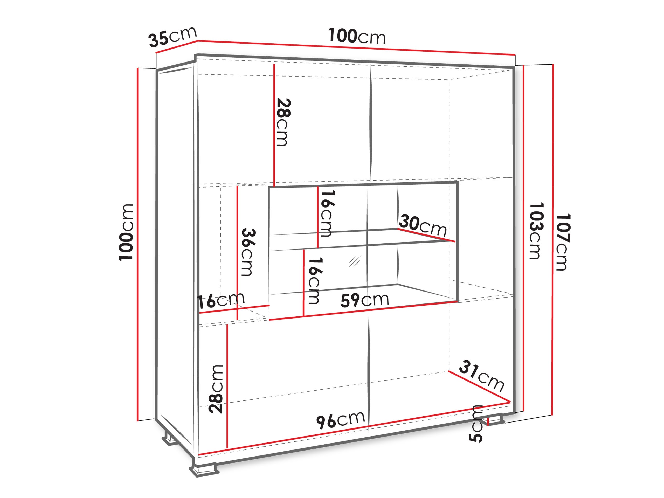 Шкаф Tivdalu 100 (Орех)