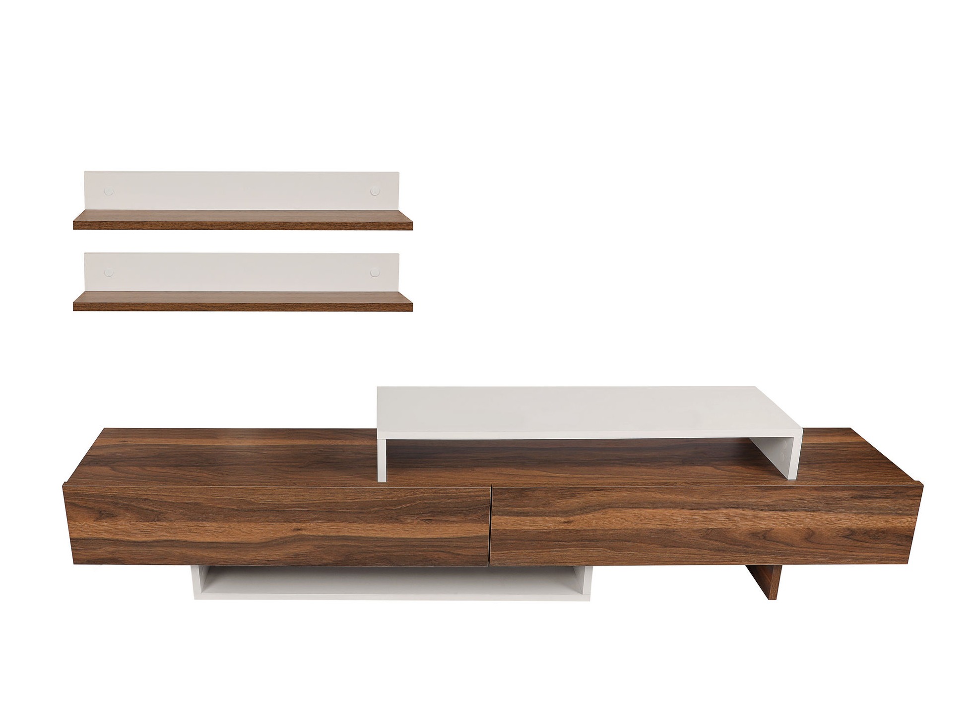 ТВ шкаф Kailua 998 (Тик + Бял)