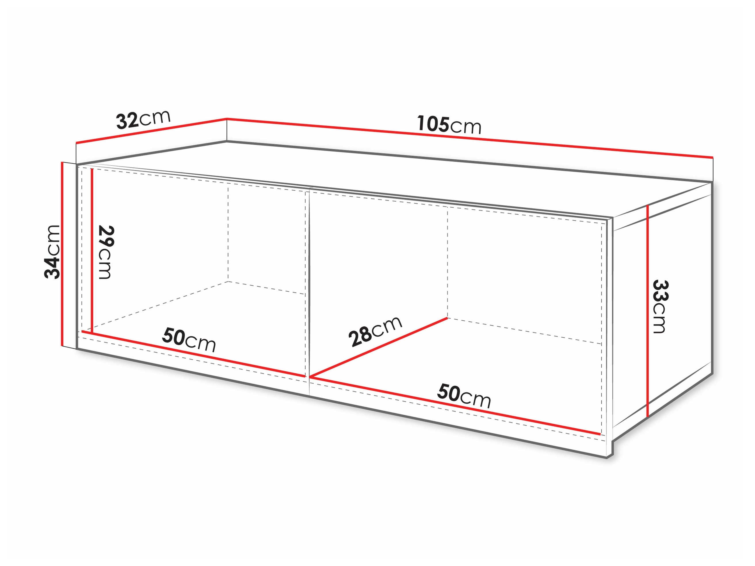 Окачен шкаф Tivdalu 101 (Черен + Черен гланц)