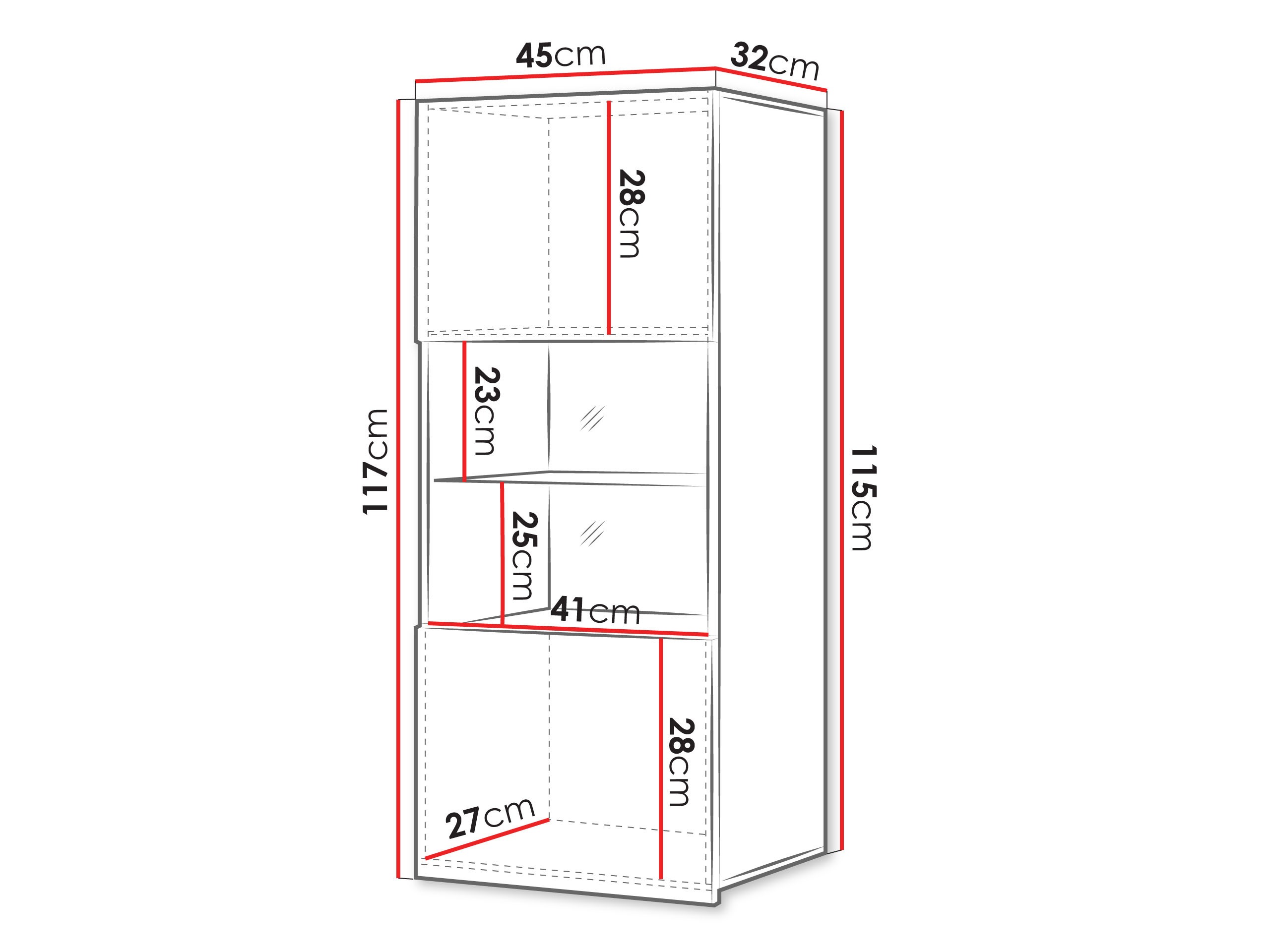 Окачен шкаф Remus I (Черен + Черен гланц)