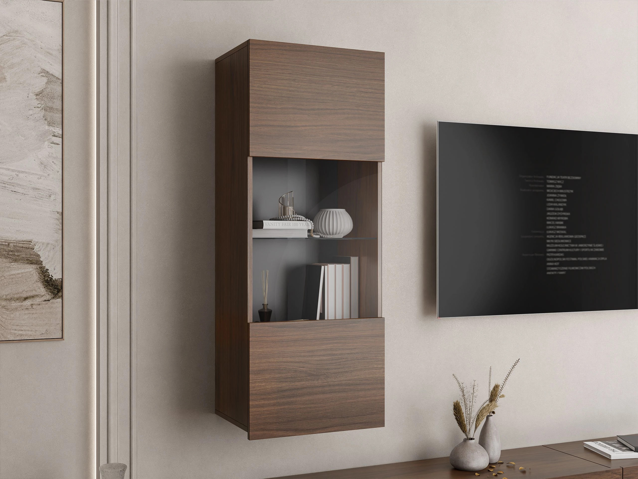 Окачен шкаф Tivdalu 102 (Орех)