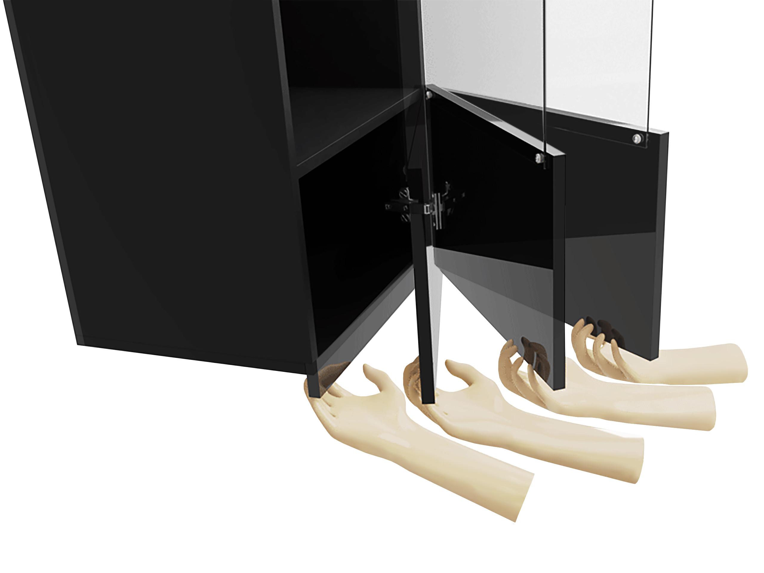 Комплект за хол Tivdalu 105 (Бял + Бял гланц)