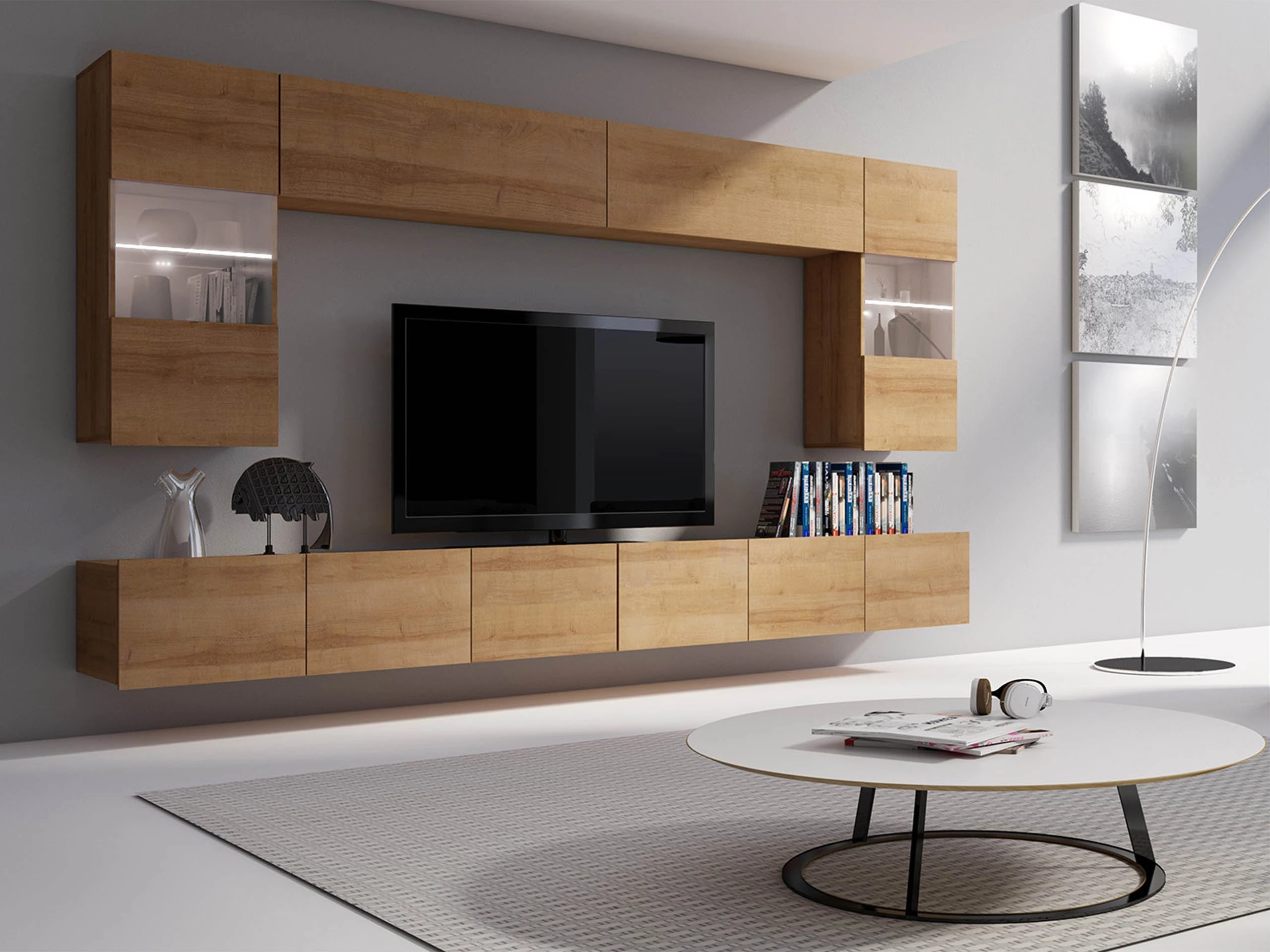 Комплект за хол Tivdalu 105 (Златен дъб)