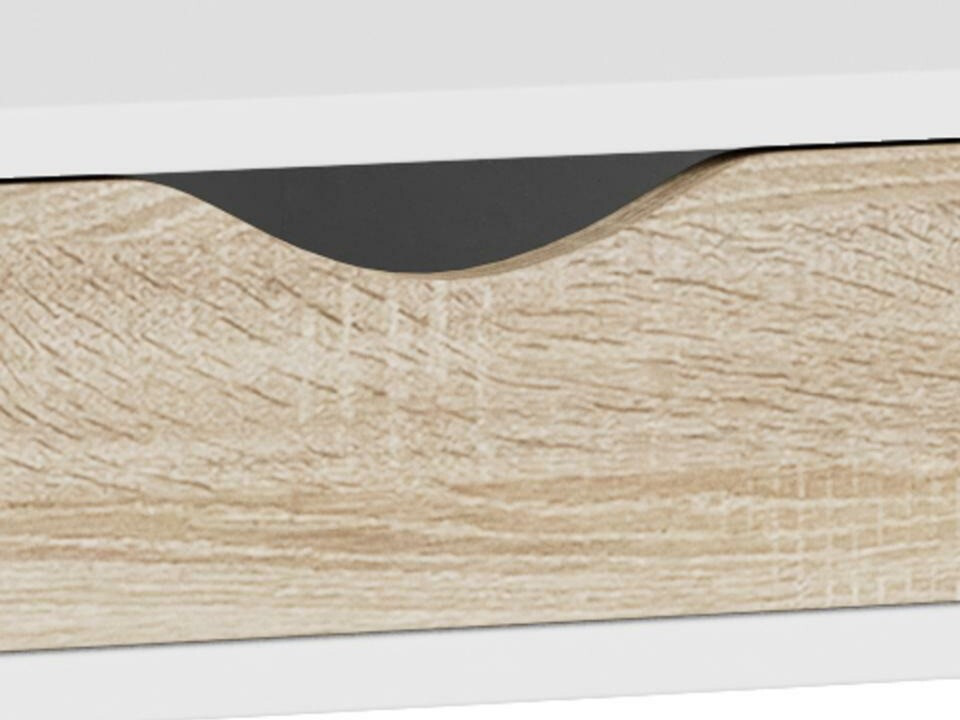 Офис бюро Norsica 113 (Бял + Дъб)