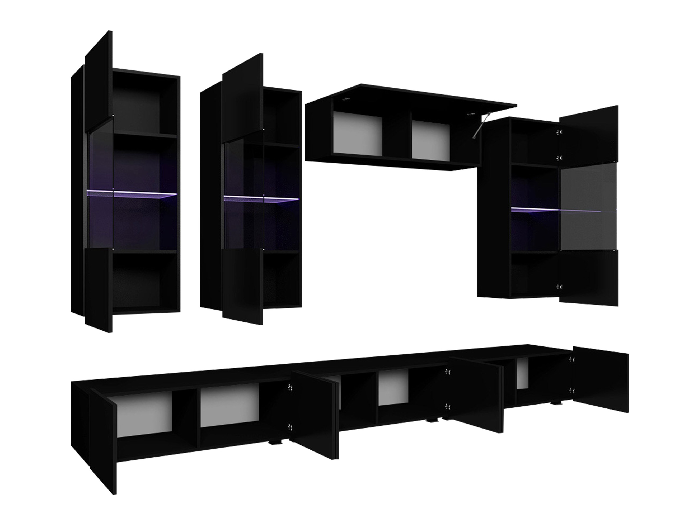 Комплект за хол Remus XI (Бял + Бял гланц)