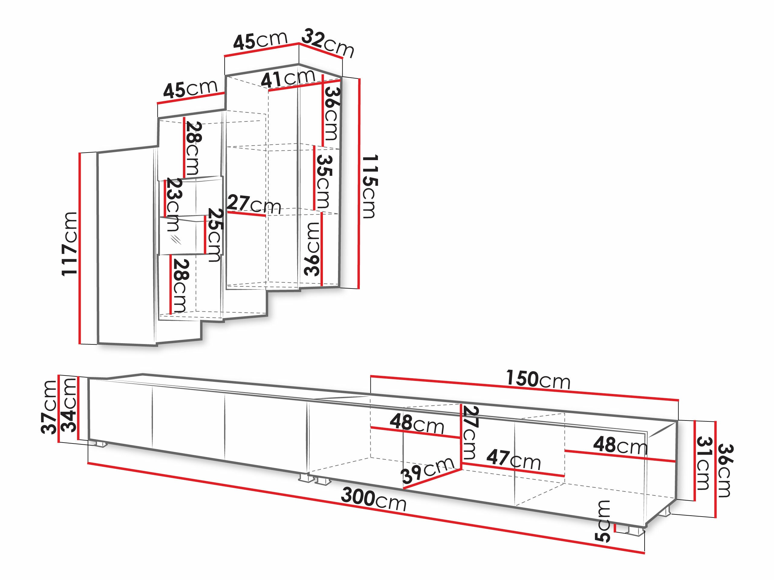 Комплект за хол Remus XVII (Черен + Черен гланц)