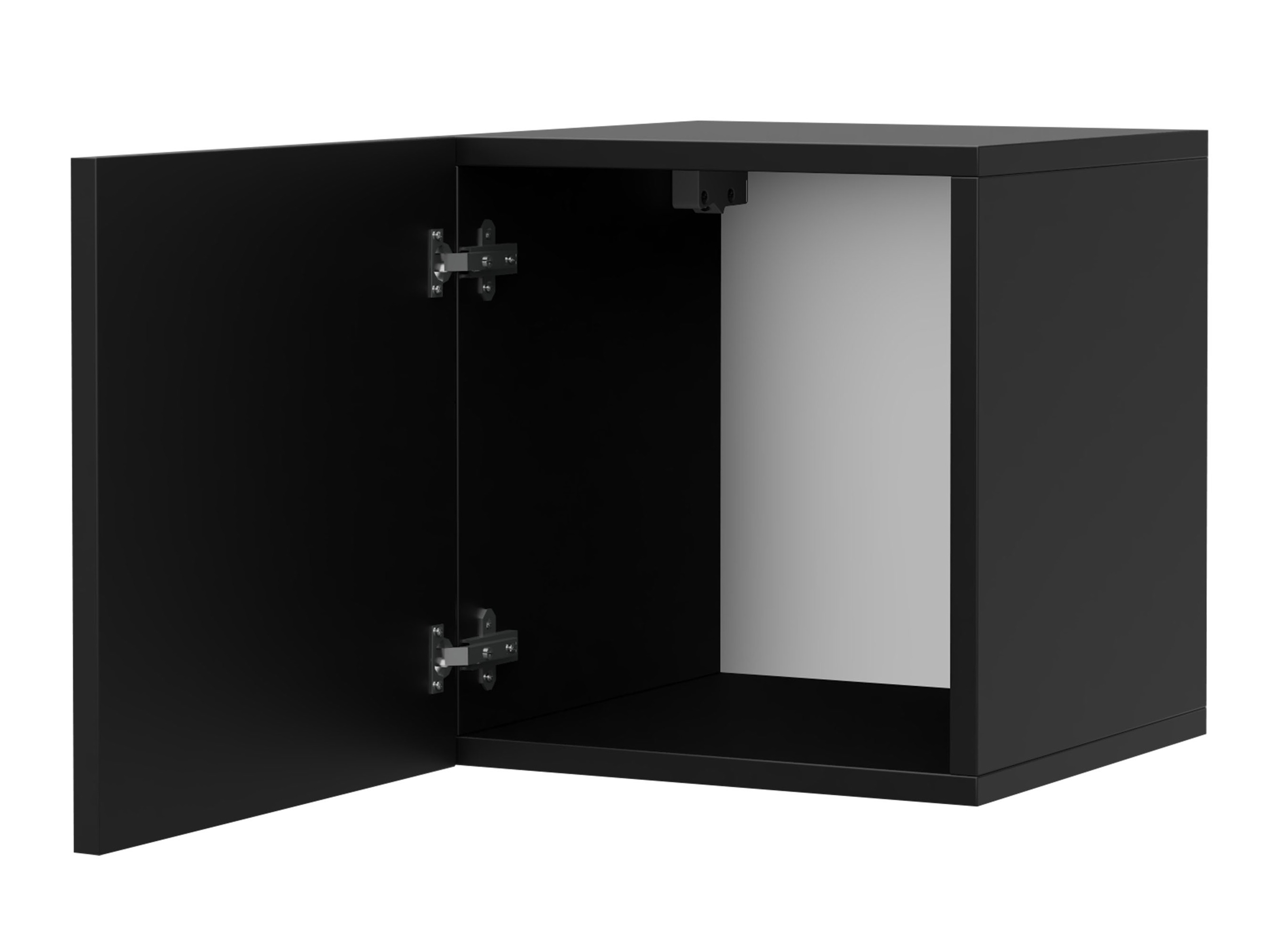 Окачен шкаф Tivdalu 124 (Бял + Бял гланц)