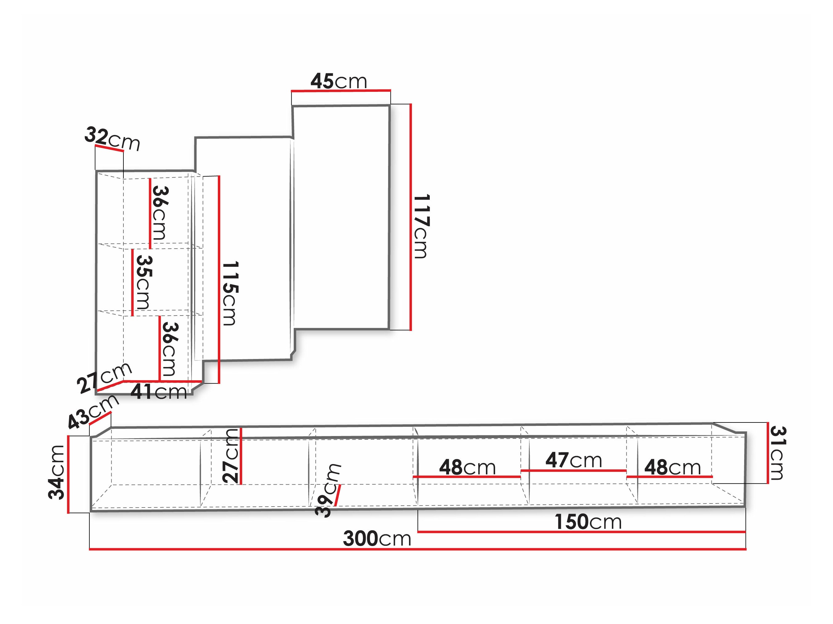 Комплект за хол Remus XX (Бял)