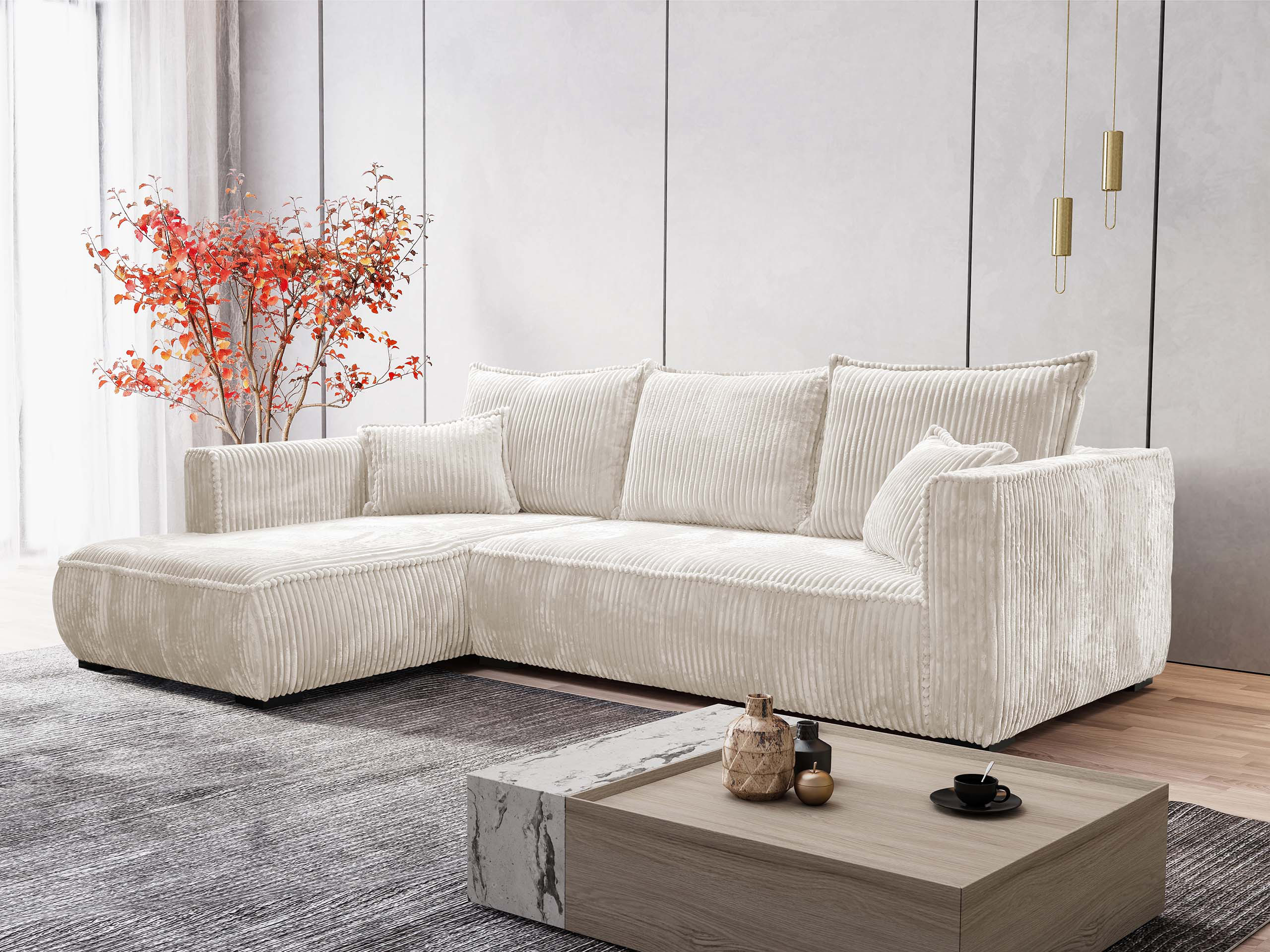 Ъглов диван TrendyNest Circas (Tilia 01)