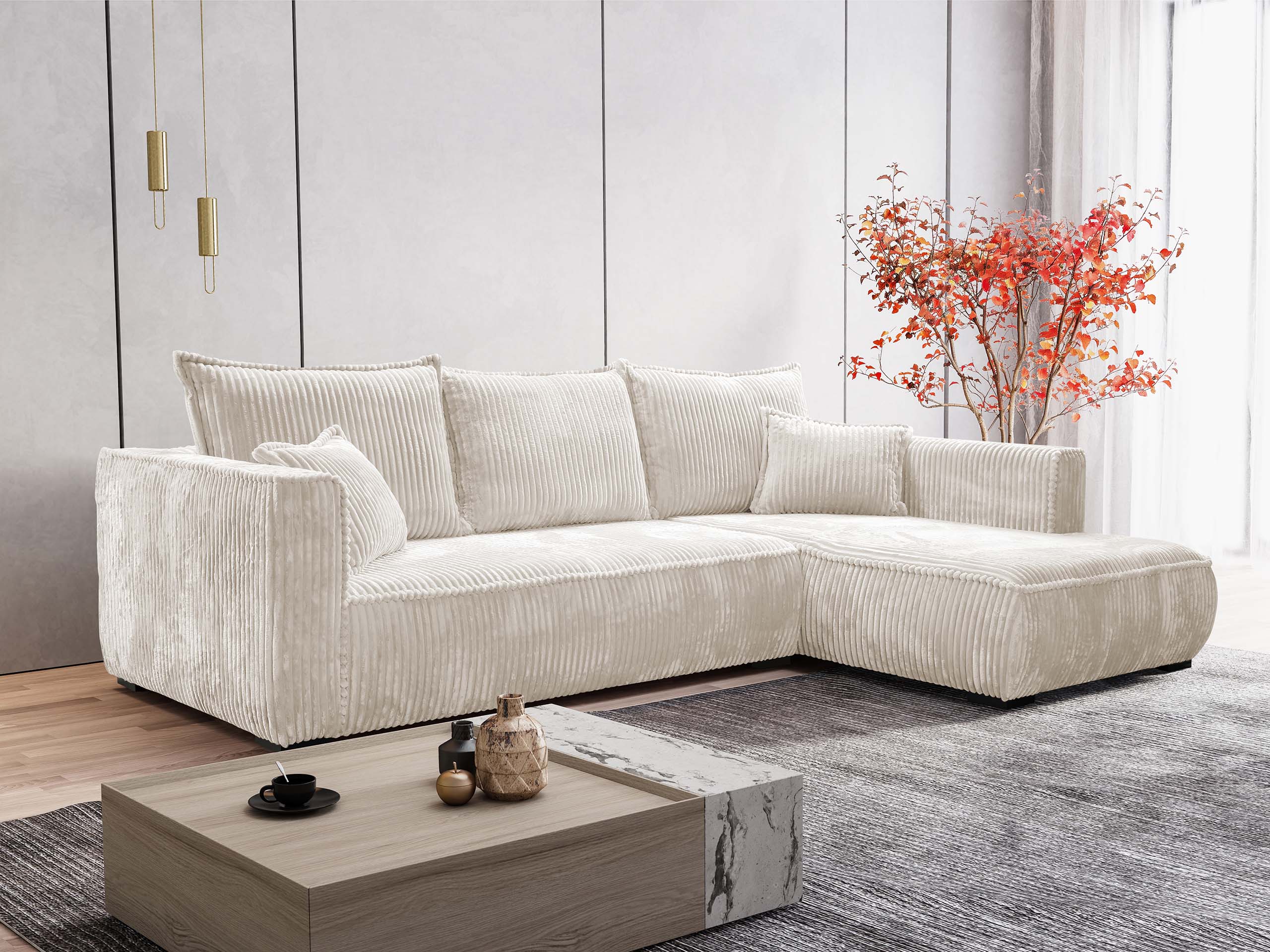Ъглов диван TrendyNest Circas (Tilia 01)